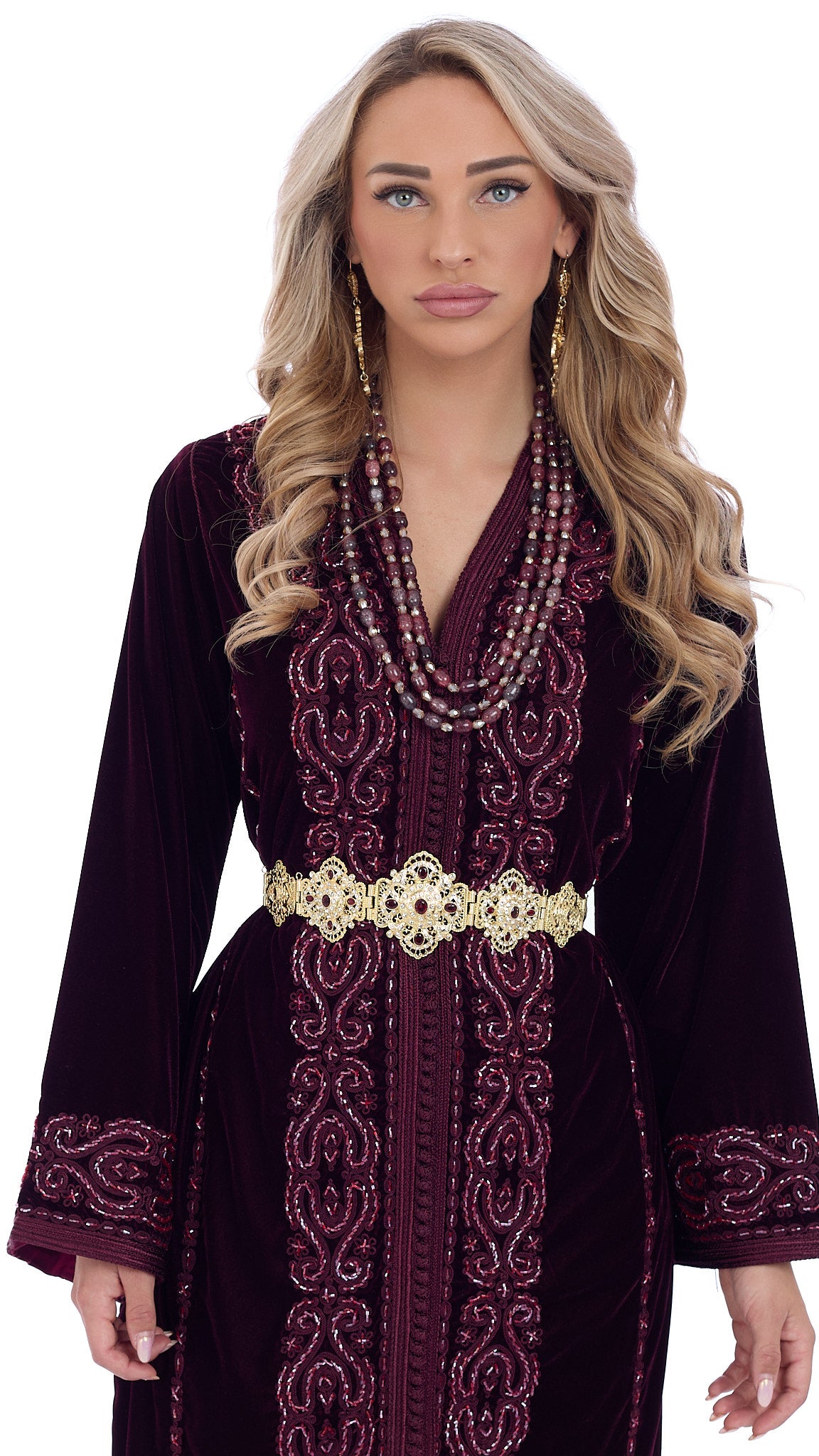 Caftan Dalia Pomegrante