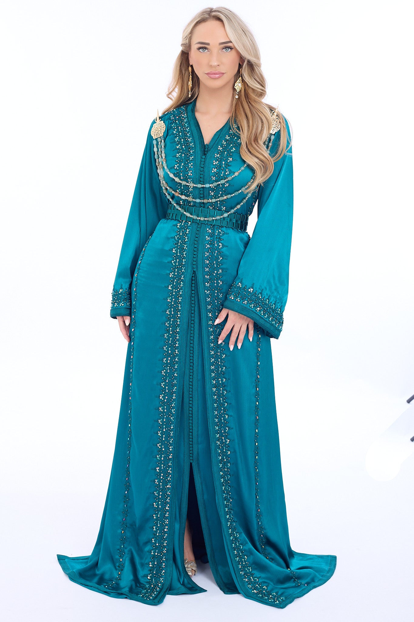 Caftan Juweiriah Blue Petrol