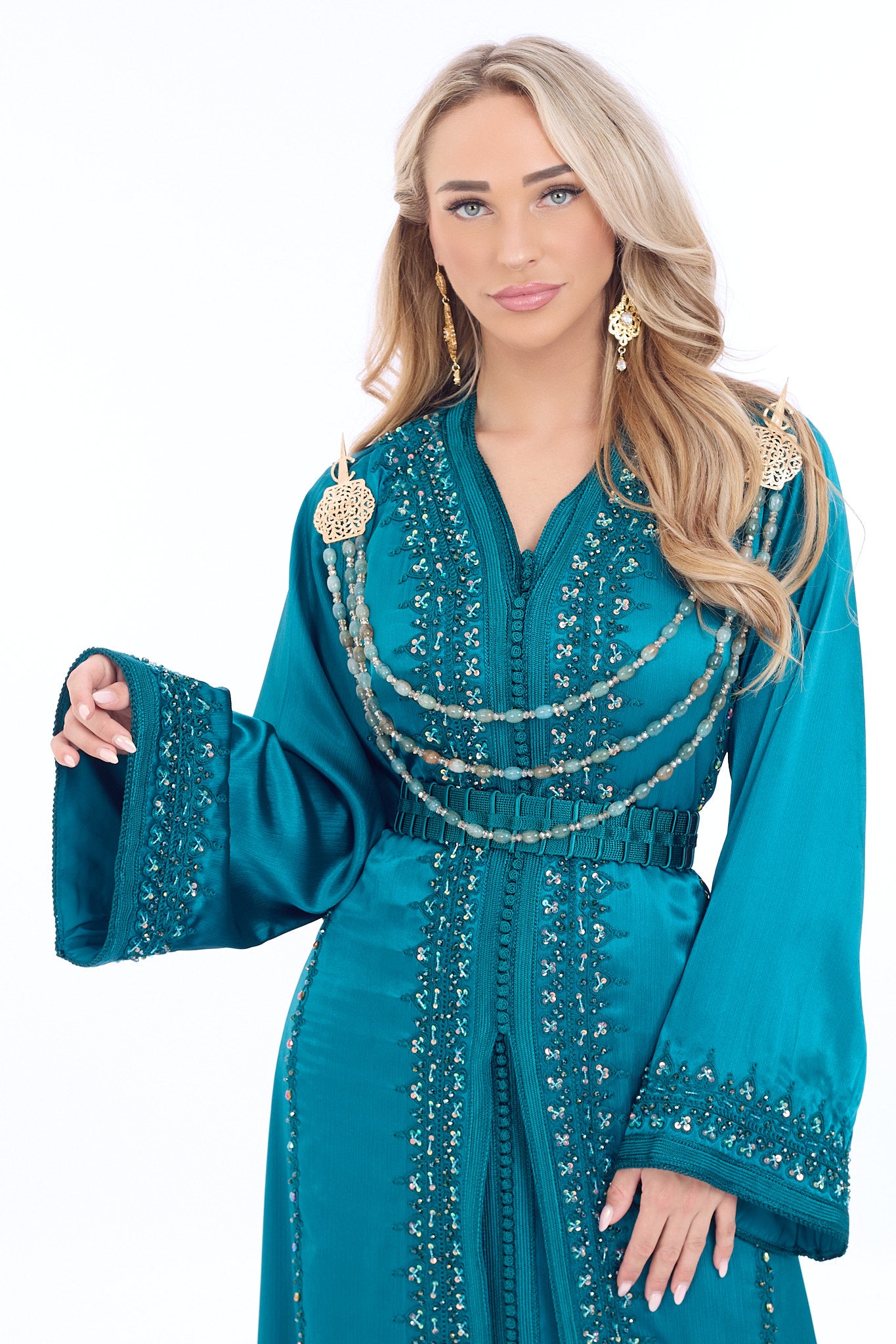 Caftan Juweiriah Blue Petrol