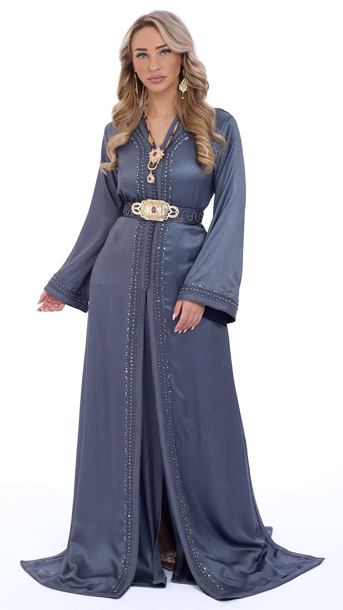 Caftan Lujain Anthracite gray