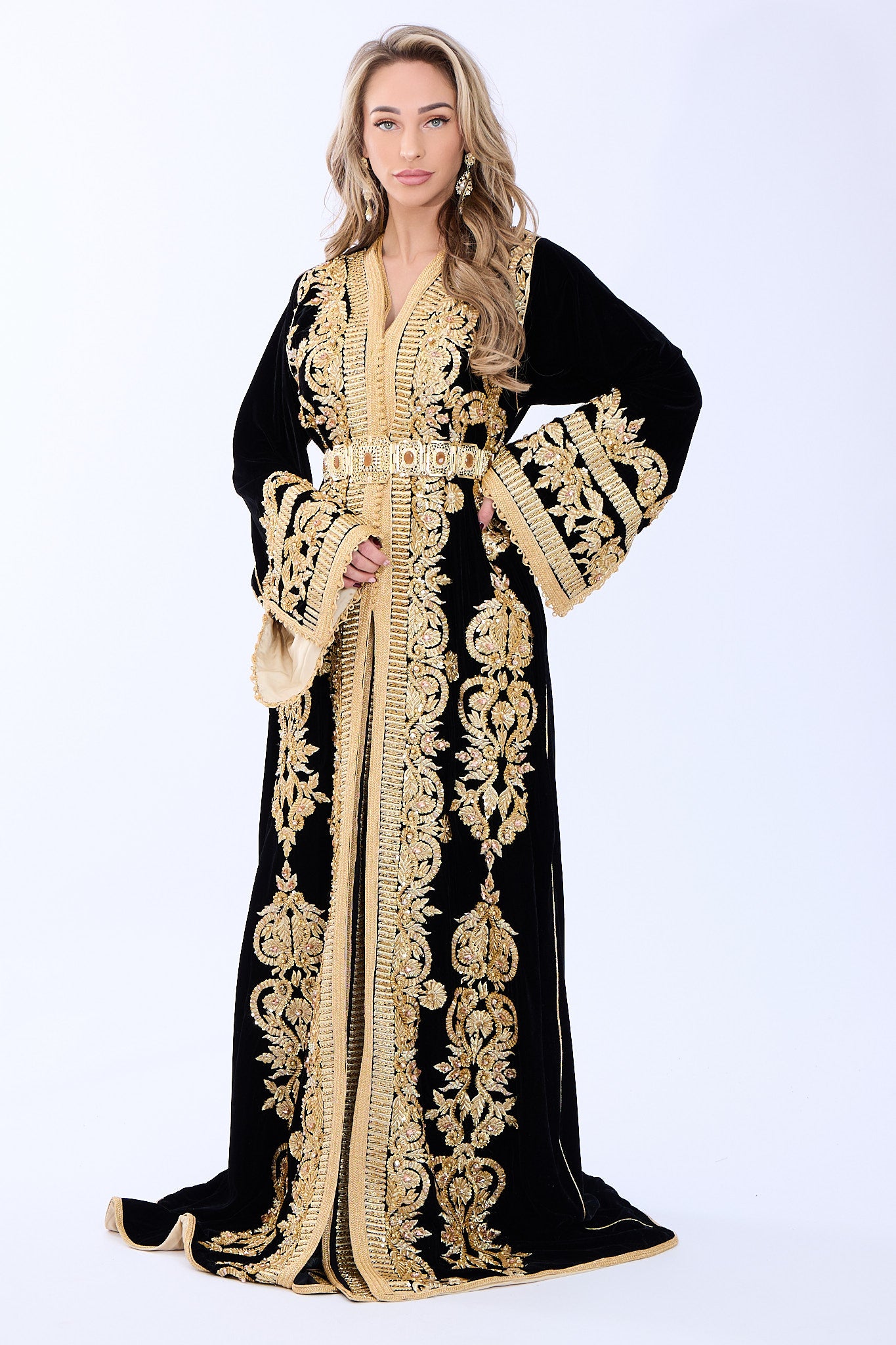 Exclusieve Caftan Haya Black