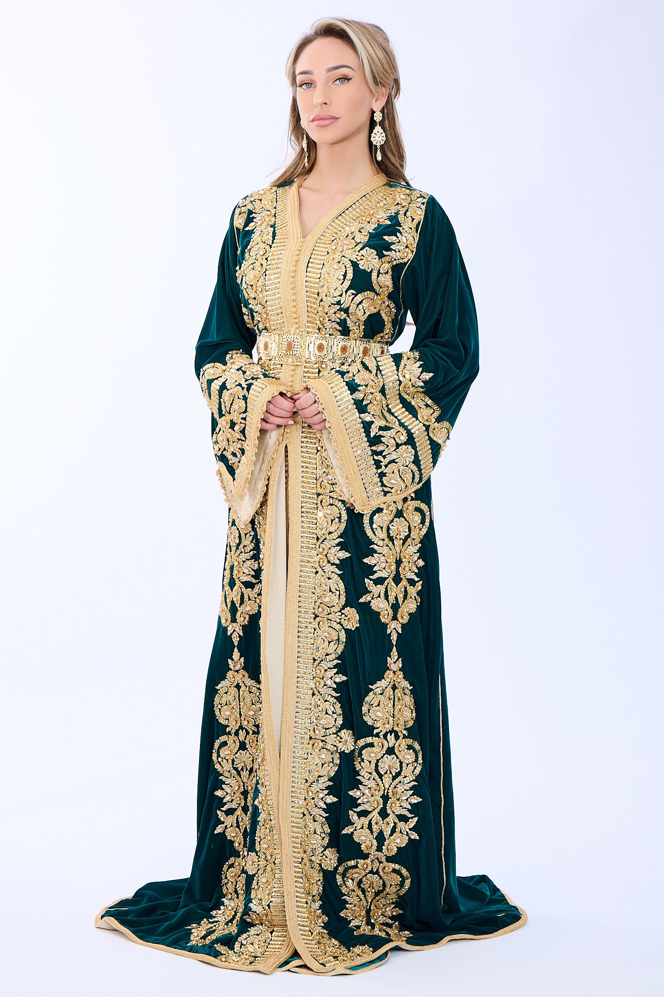 Exclusieve Caftan Haya Teal