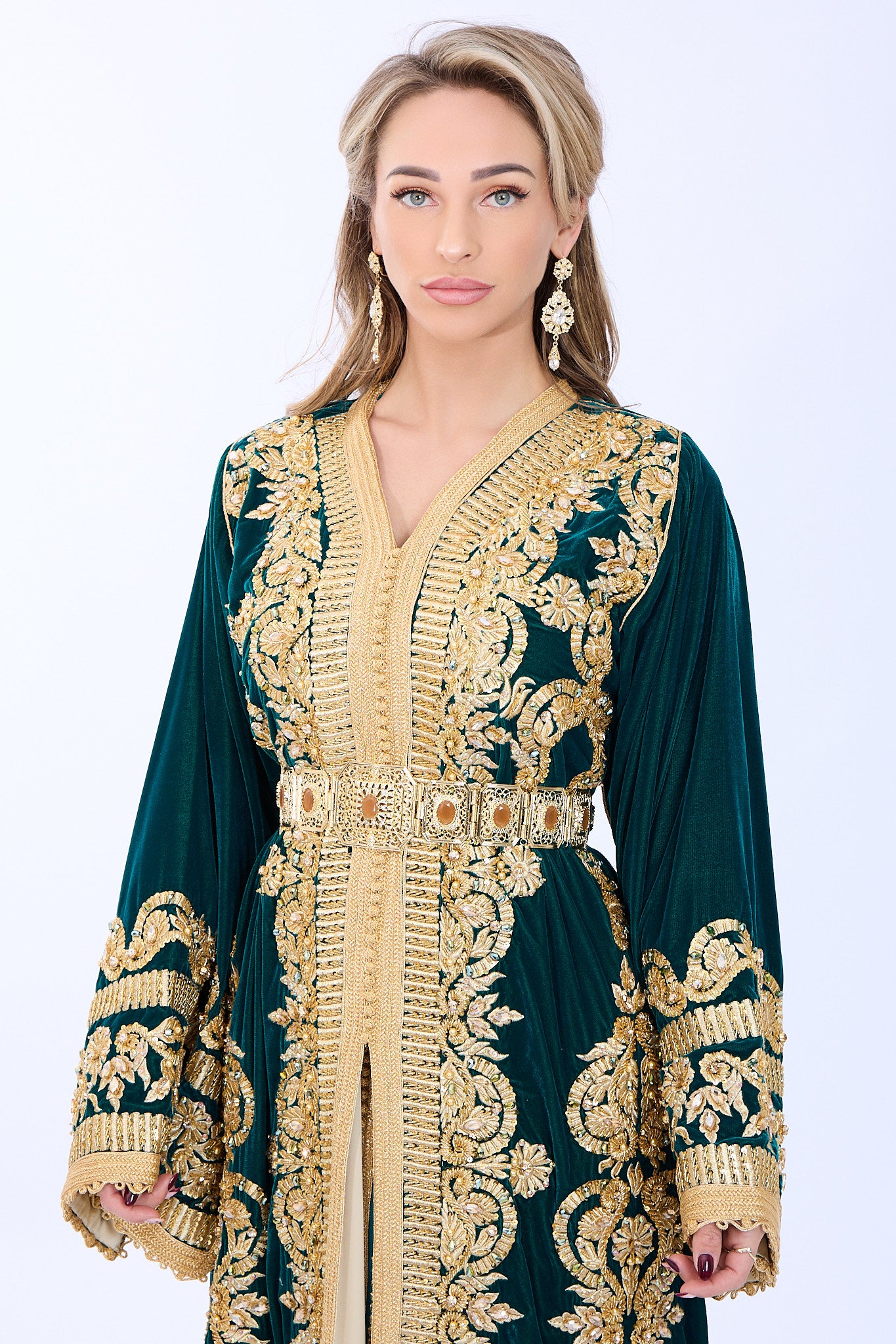 Exclusieve Caftan Haya Teal