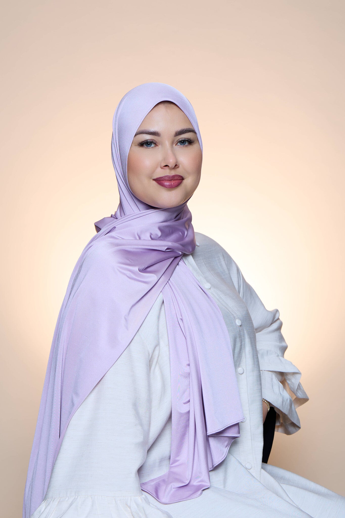 Hijab Premium Satin  Mae  Thistle