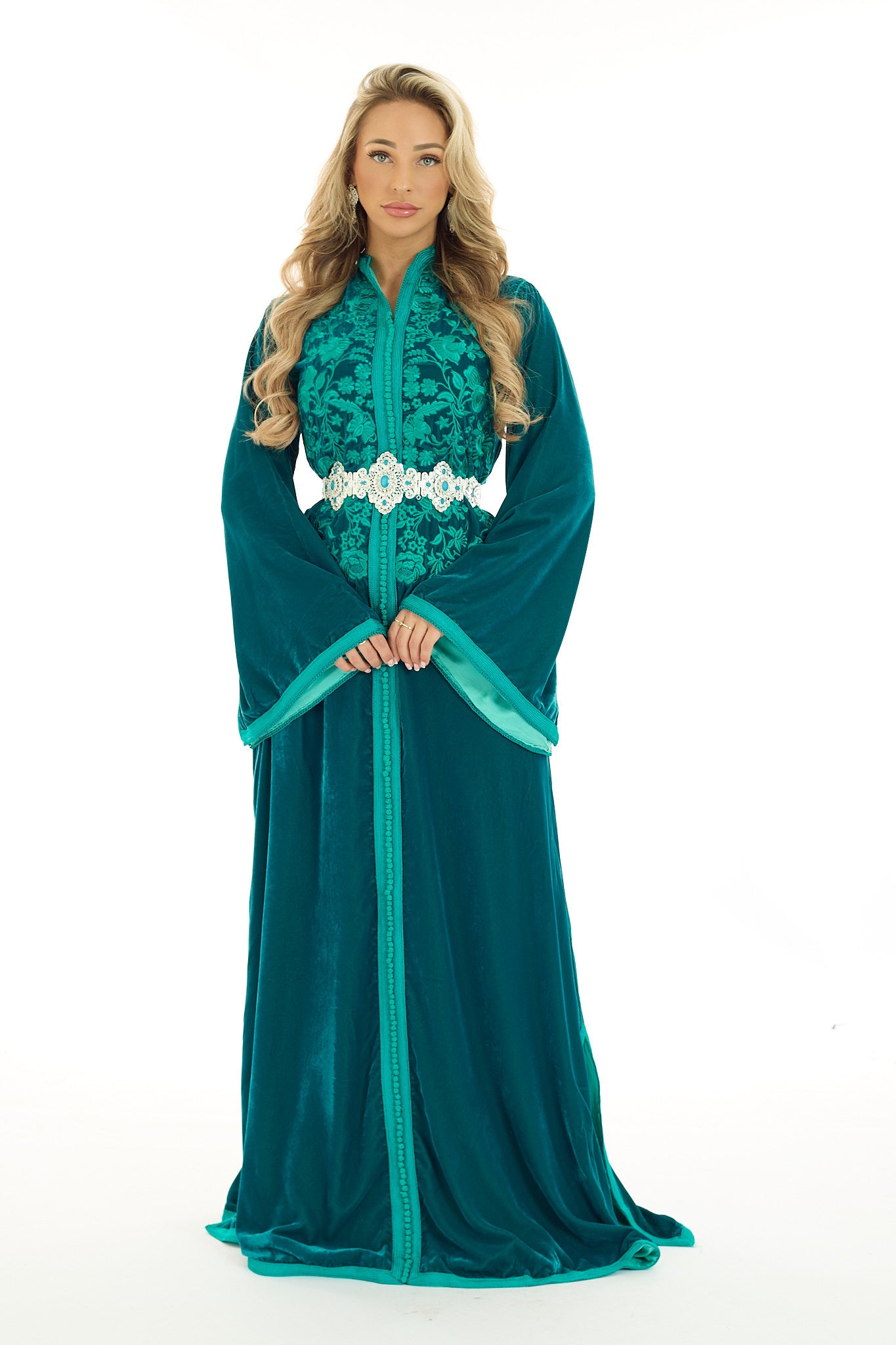 Caftan Amara Blue Petrol