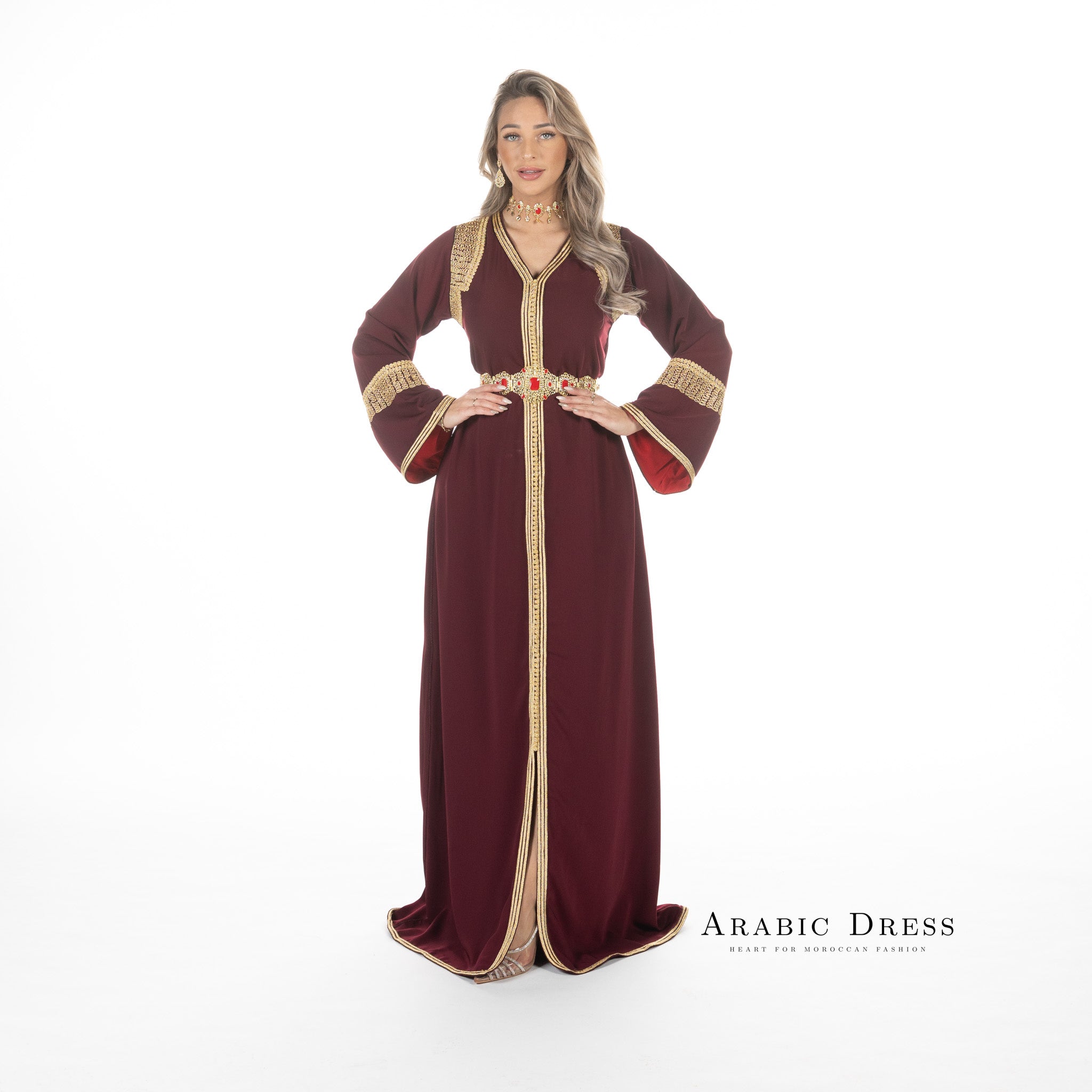 Caftan Hafsa Pomegrante