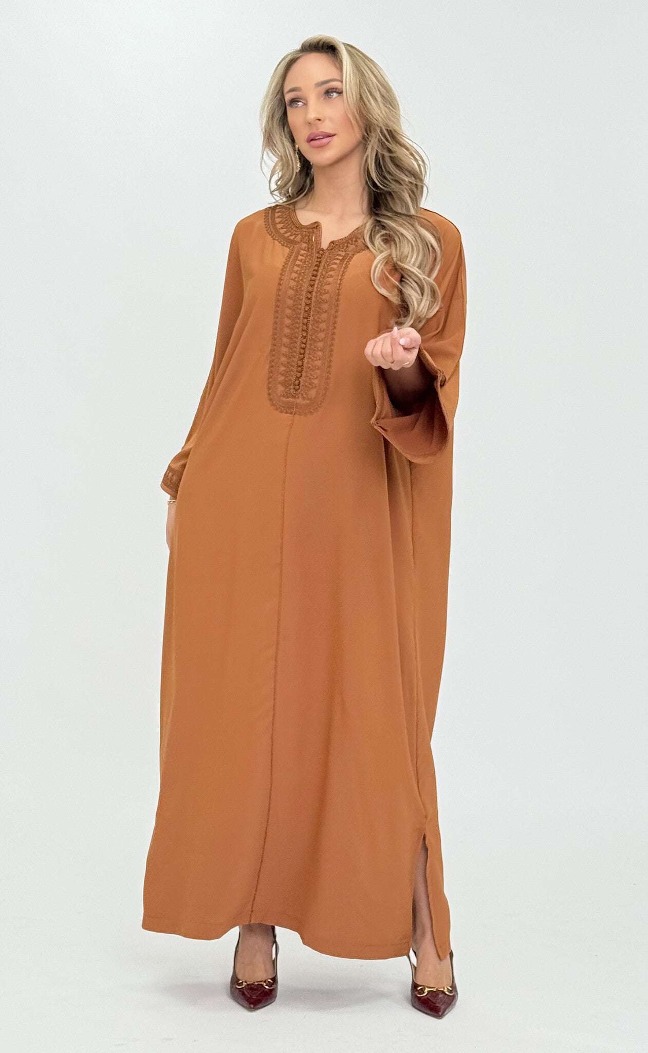 Caftan Nora Coffee Brown