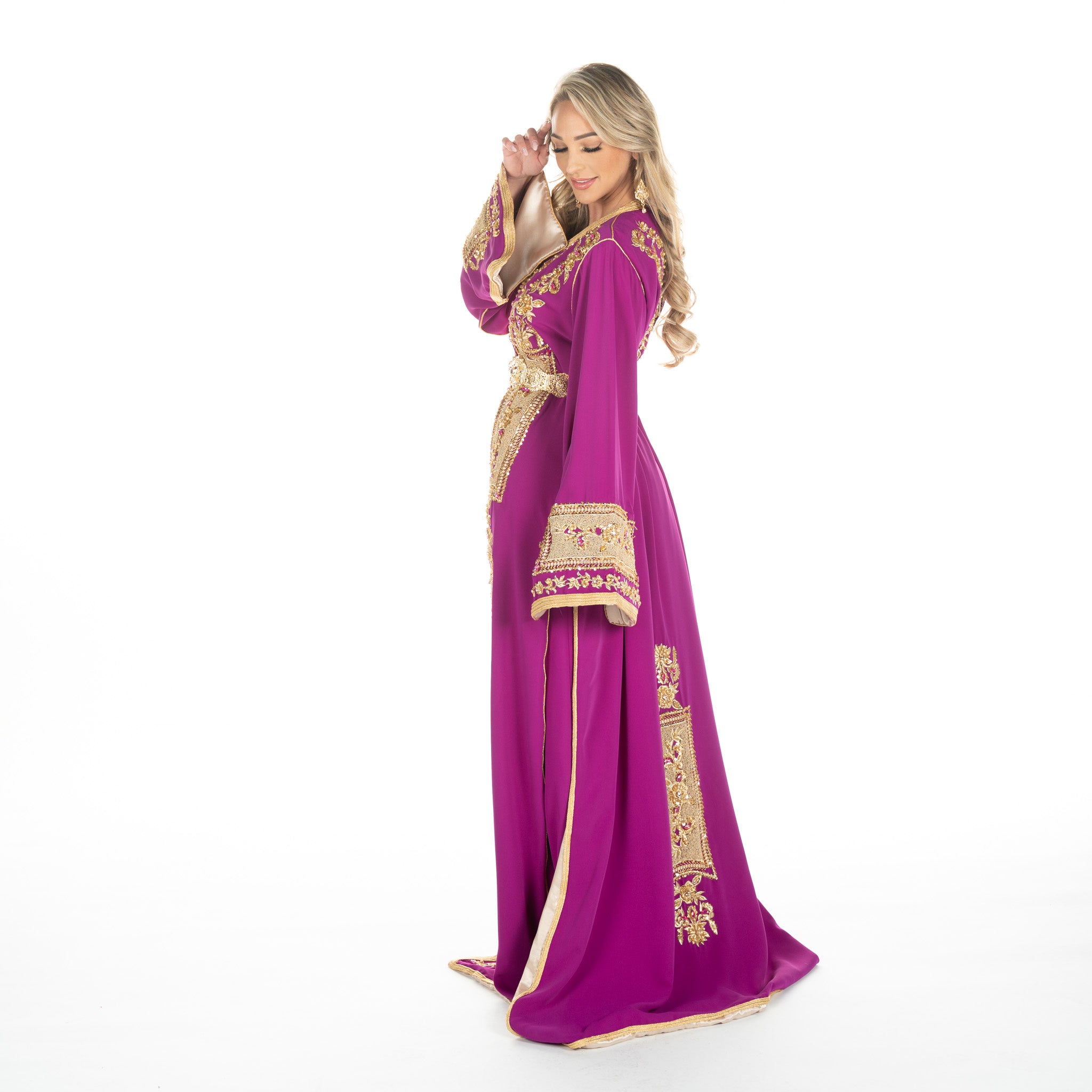 Exclusieve Caftan Levi  Magenta