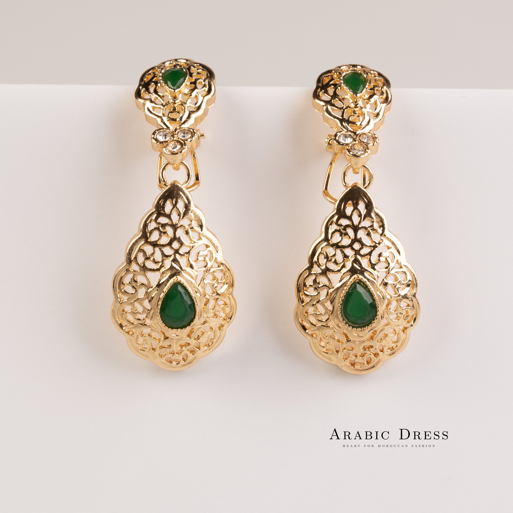 Lim  gold green  earrings