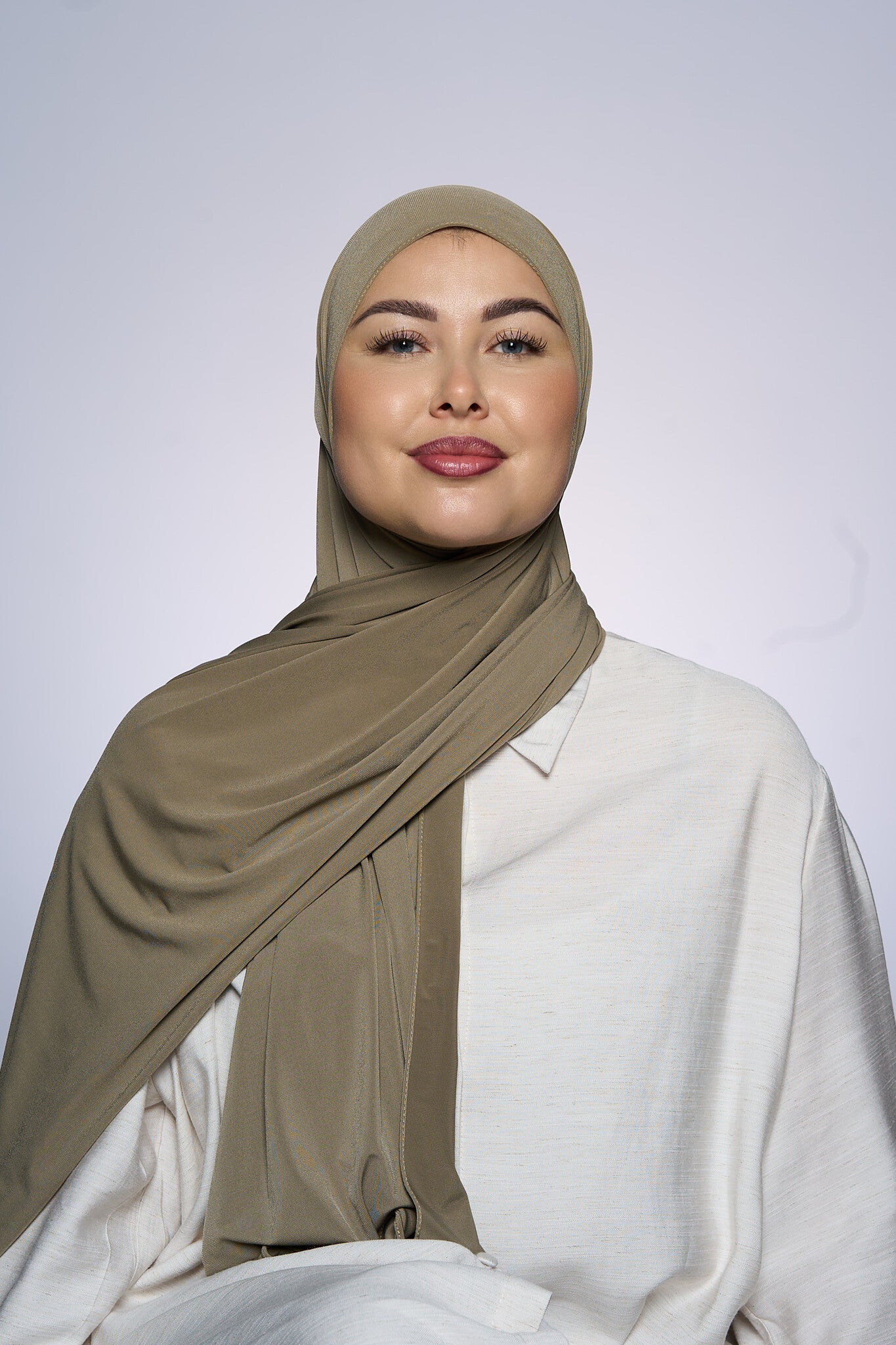 Premium Jersey Hijab Fin -  Oyster Green