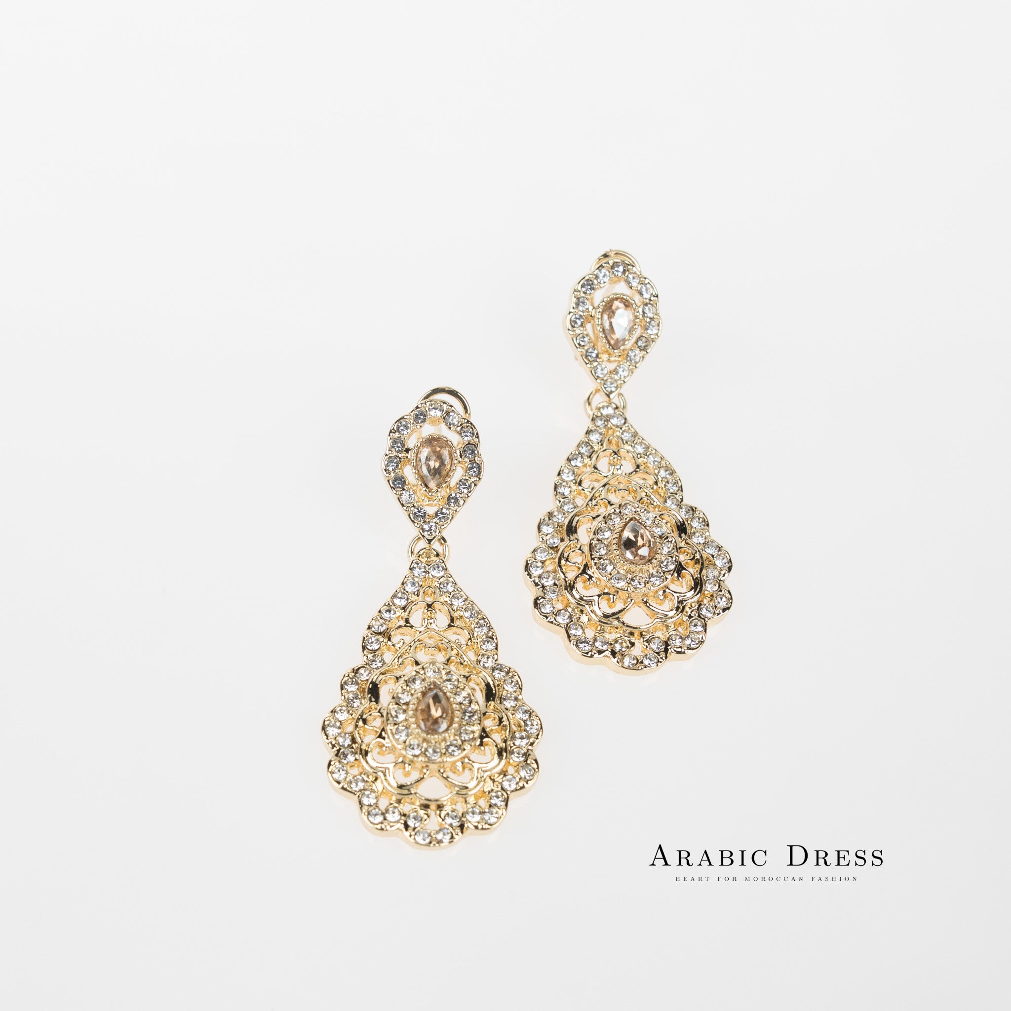 flower champagne Earrings