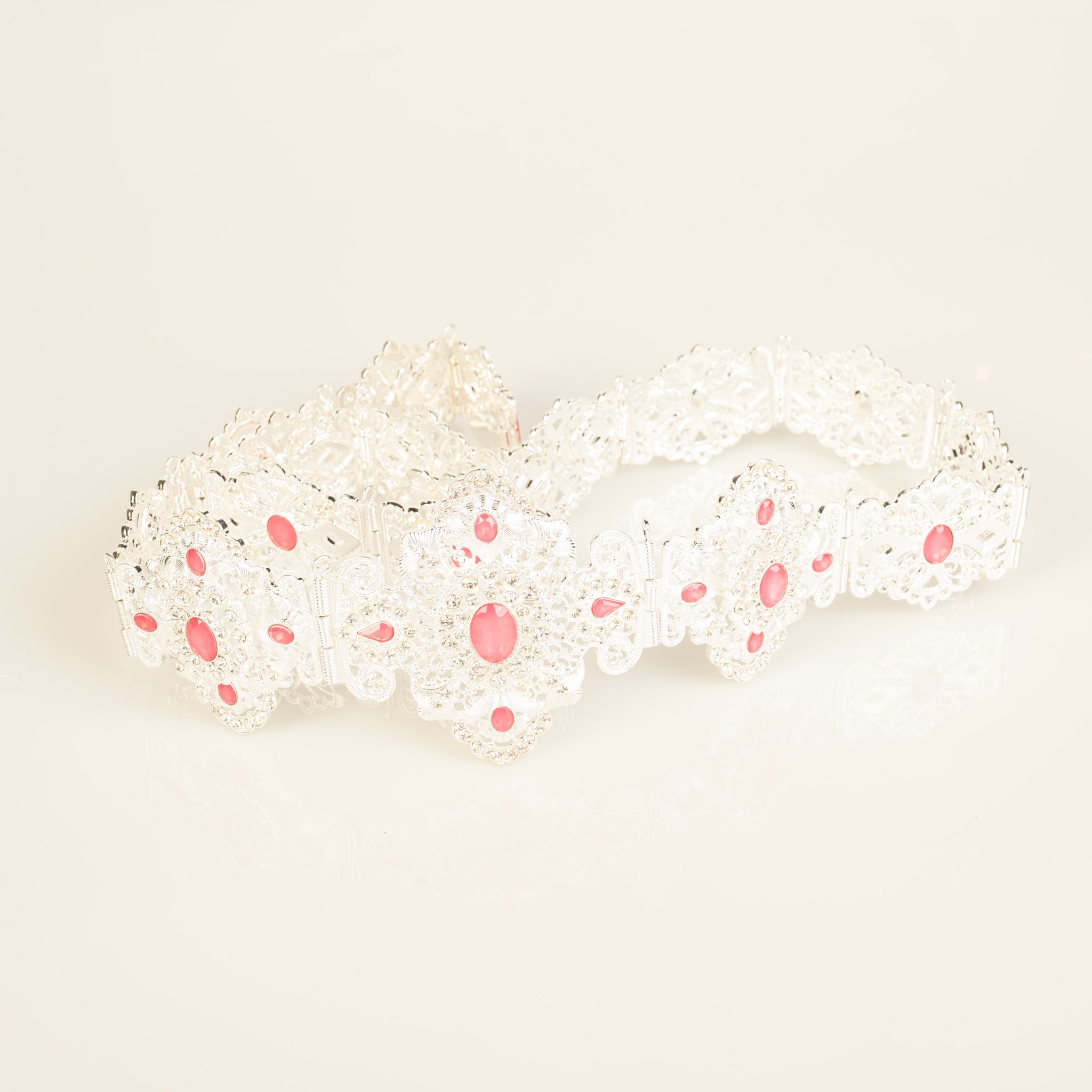 Zen  Silver / Fuschia Belt