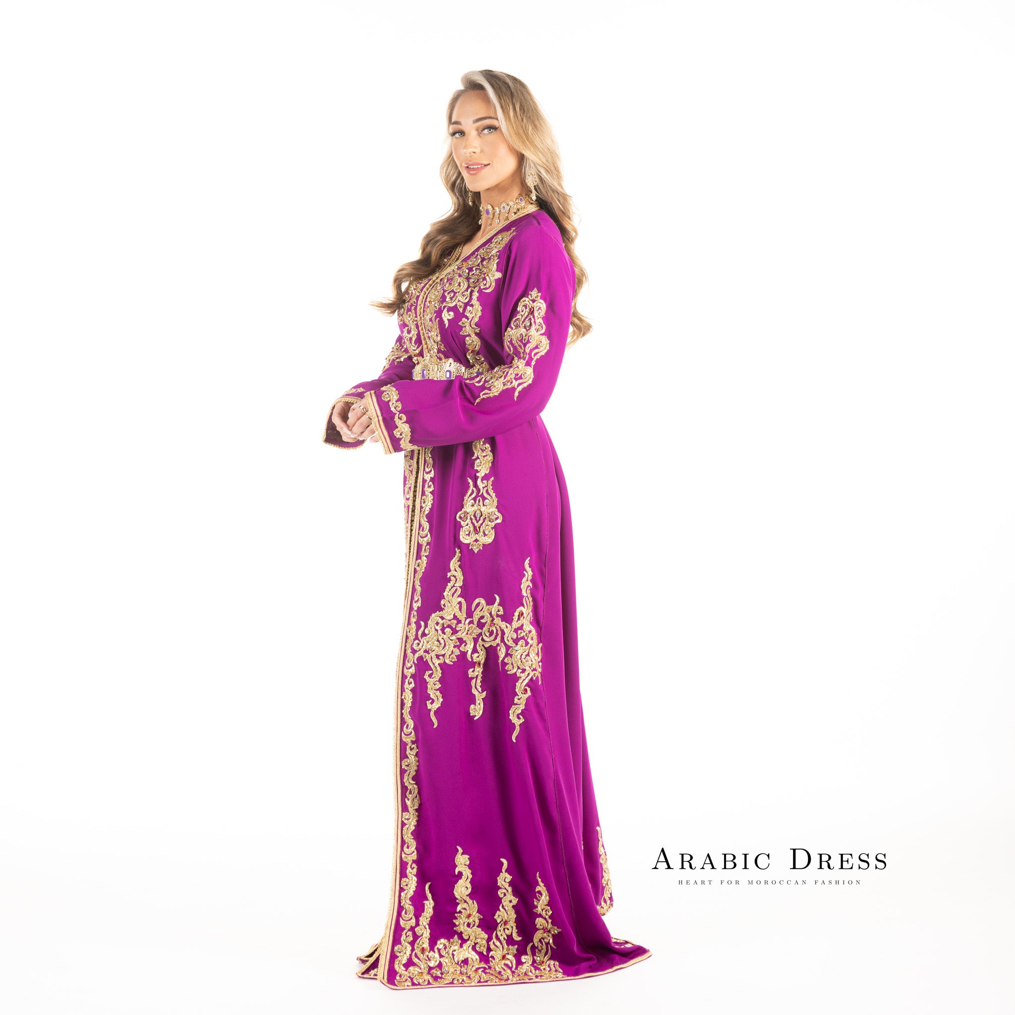 Caftan razane magenta