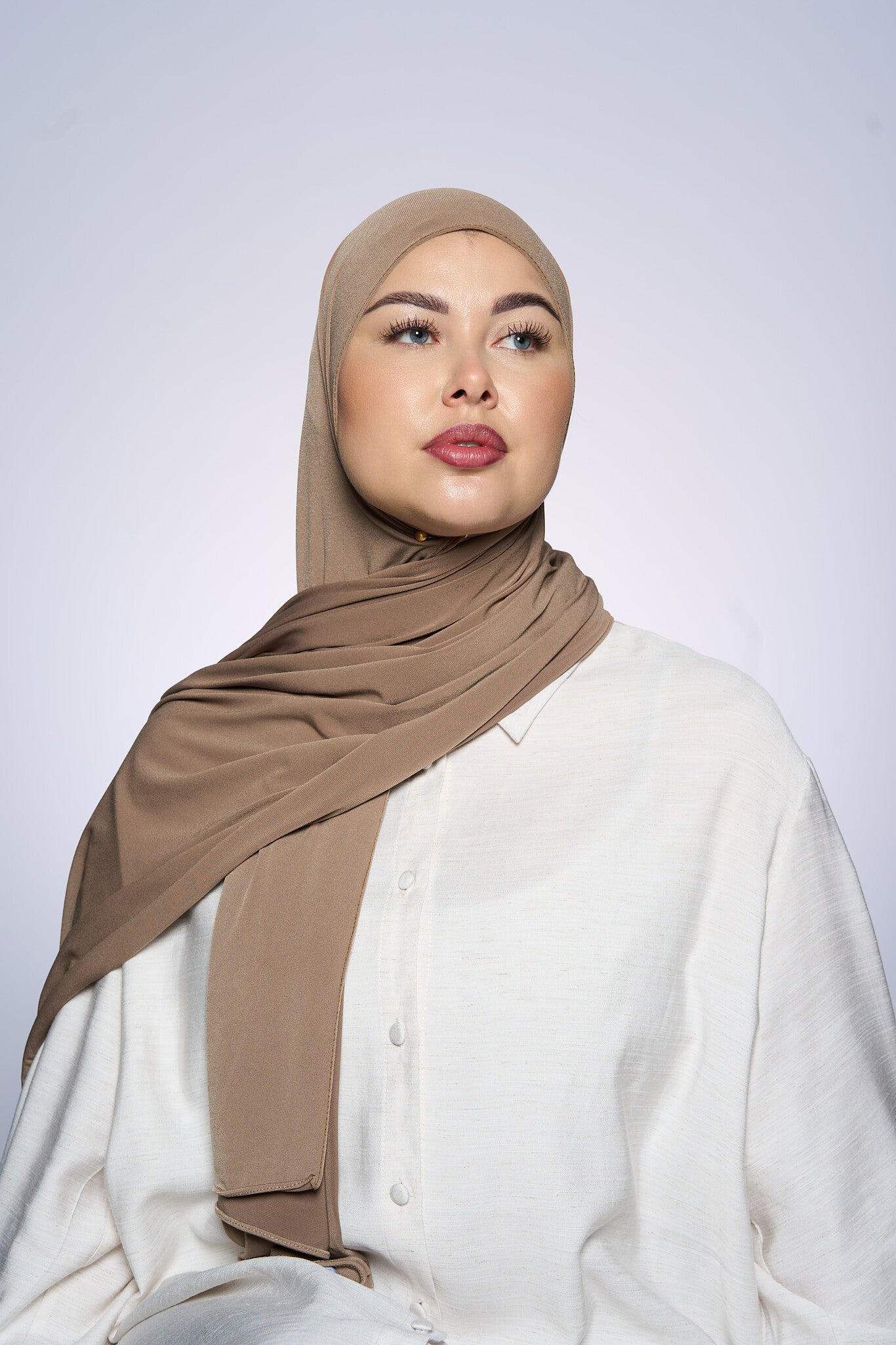 Premium Jersey Hijab Fin -  Koper Roze