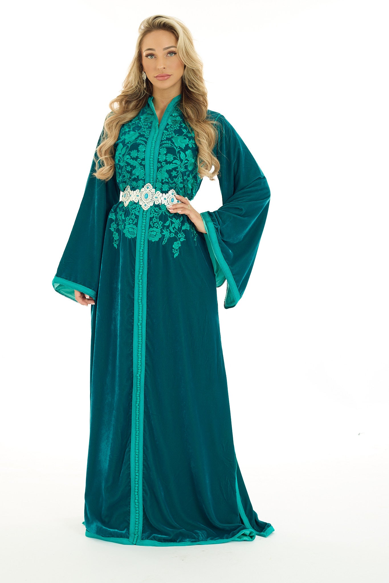 Caftan Amara Blue Petrol