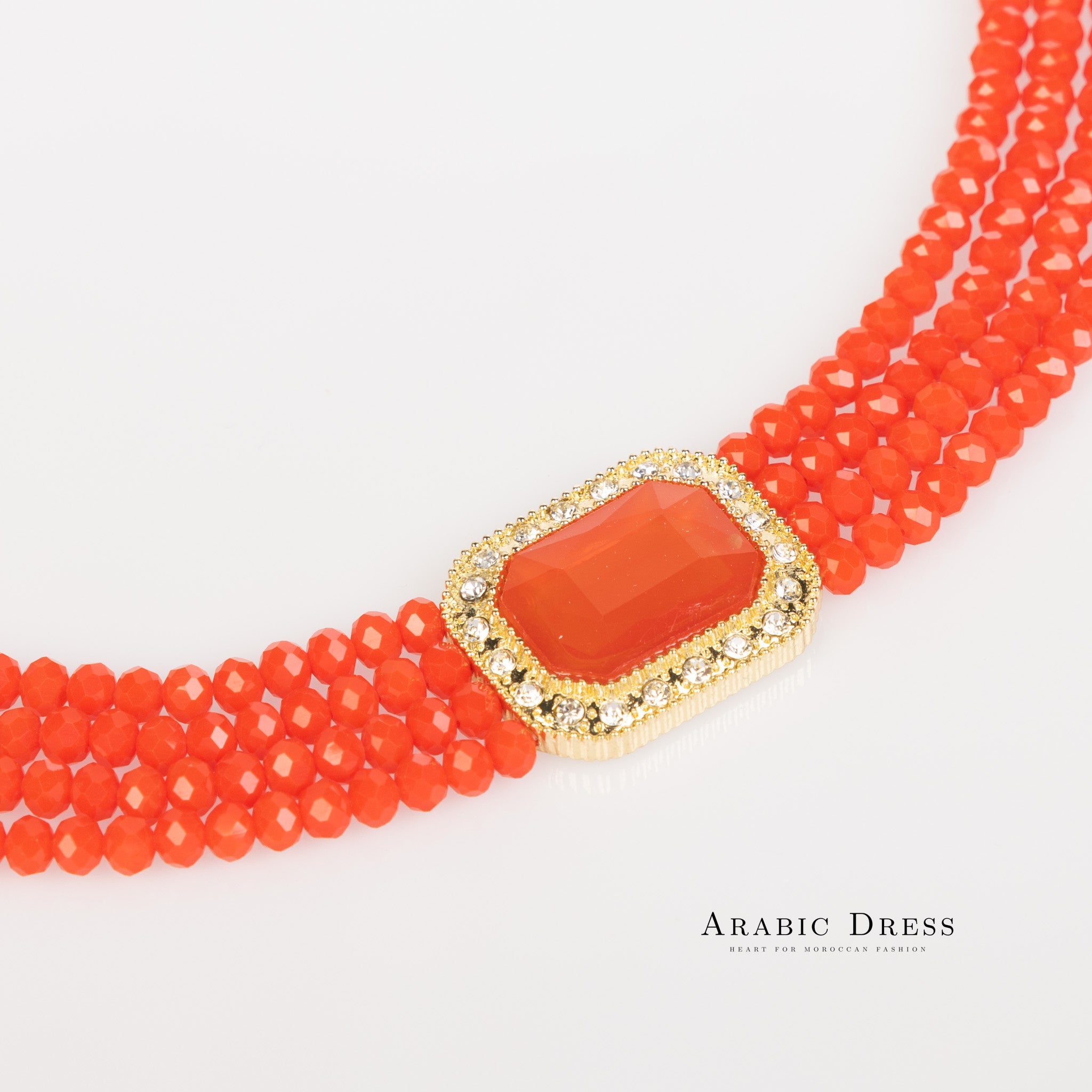 Orange Mi-So Necklace set