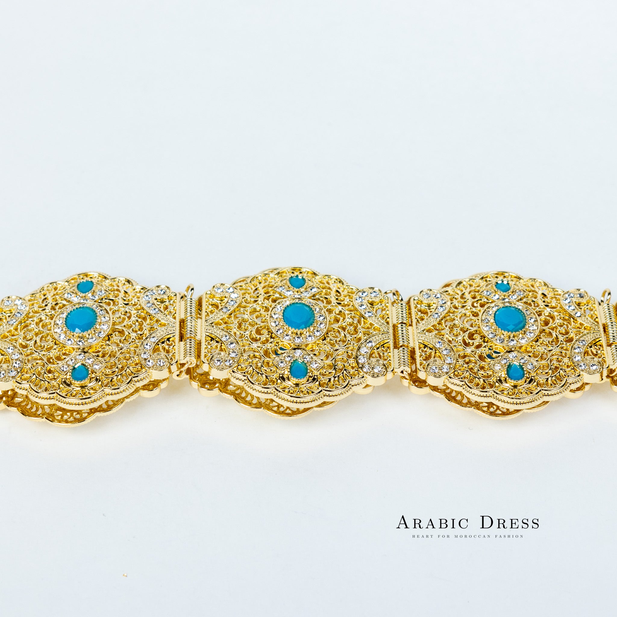 Ahri Gold/Aquablue Belt