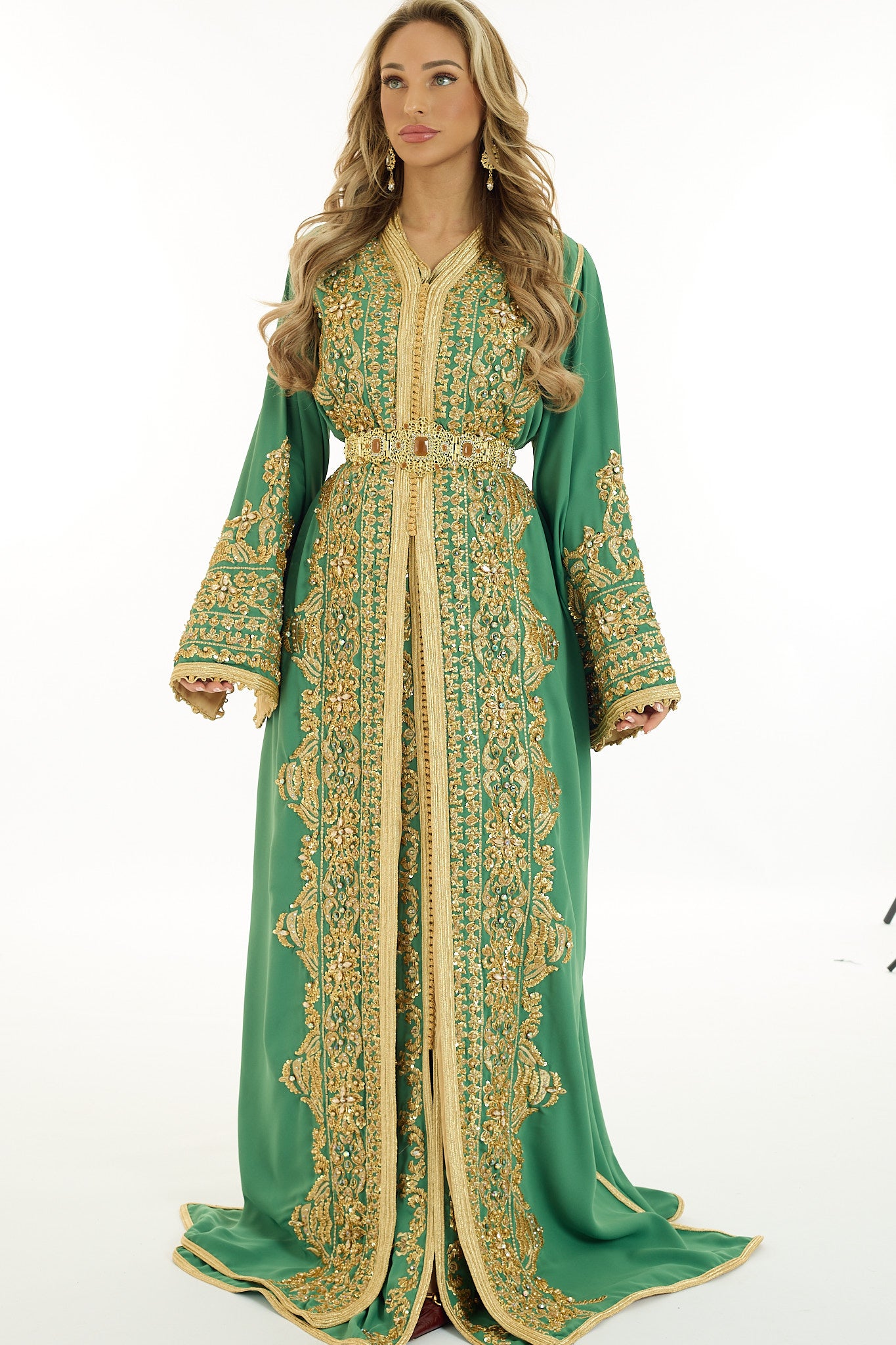 Exclusieve Caftan Nima Green