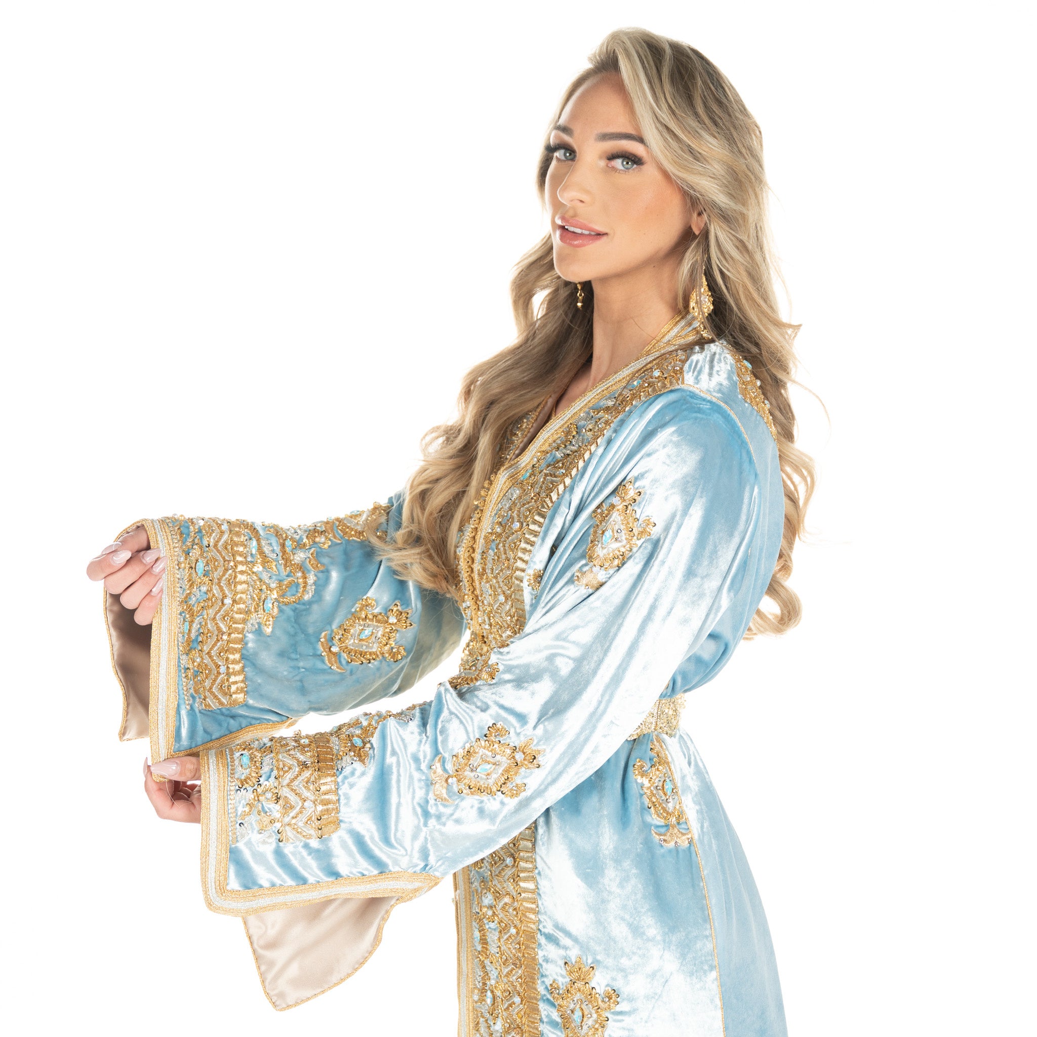 Exclusieve Caftan Aleena LightBlue