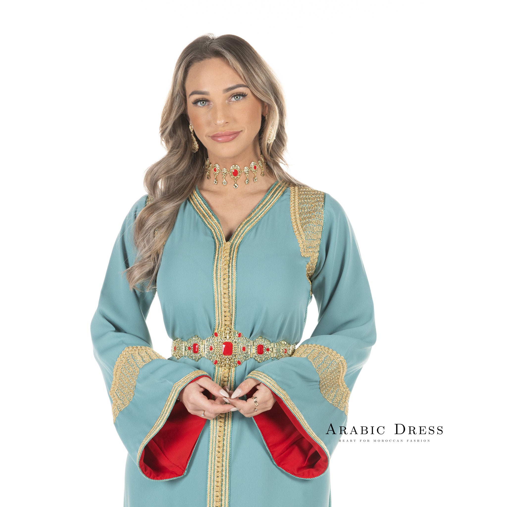 Caftan Hafsa Darkseagreen