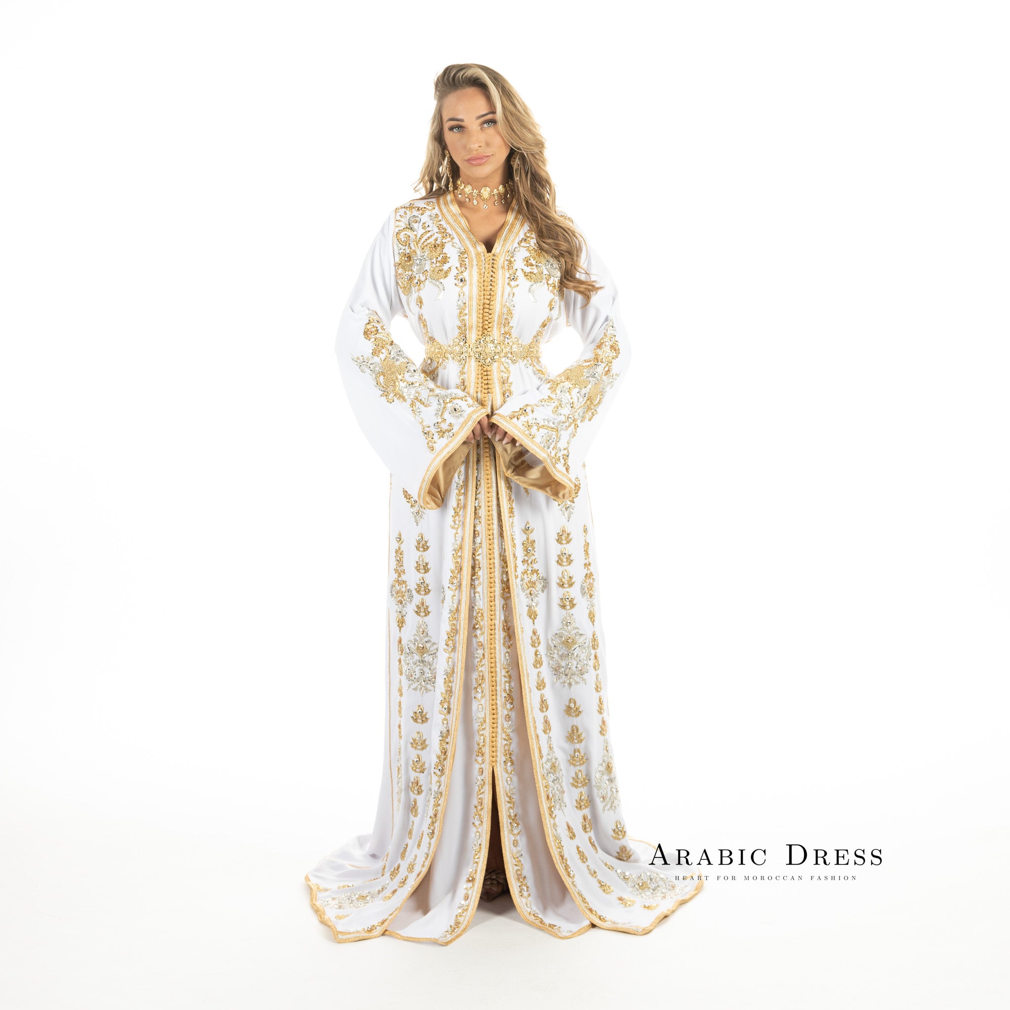 Caftan Nour White/SIlver
