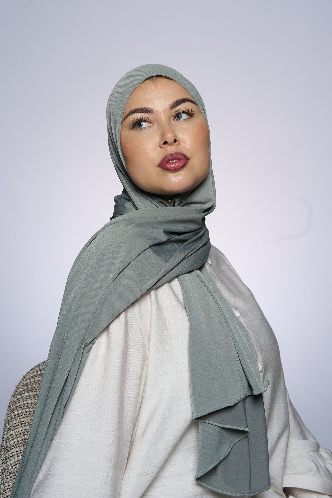 Premium Jersey Hijab Fin -  Latte Medium