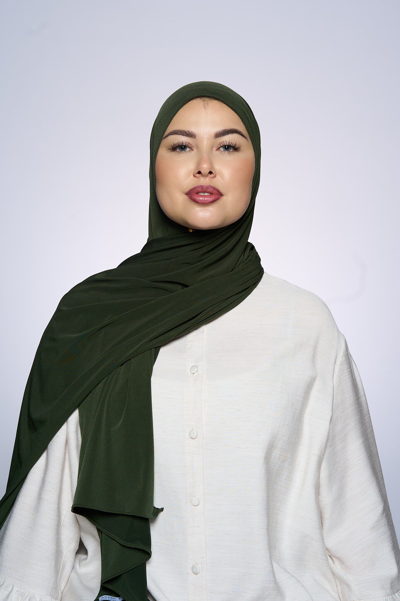 Premium Jersey Hijab Fin -  Moss Green