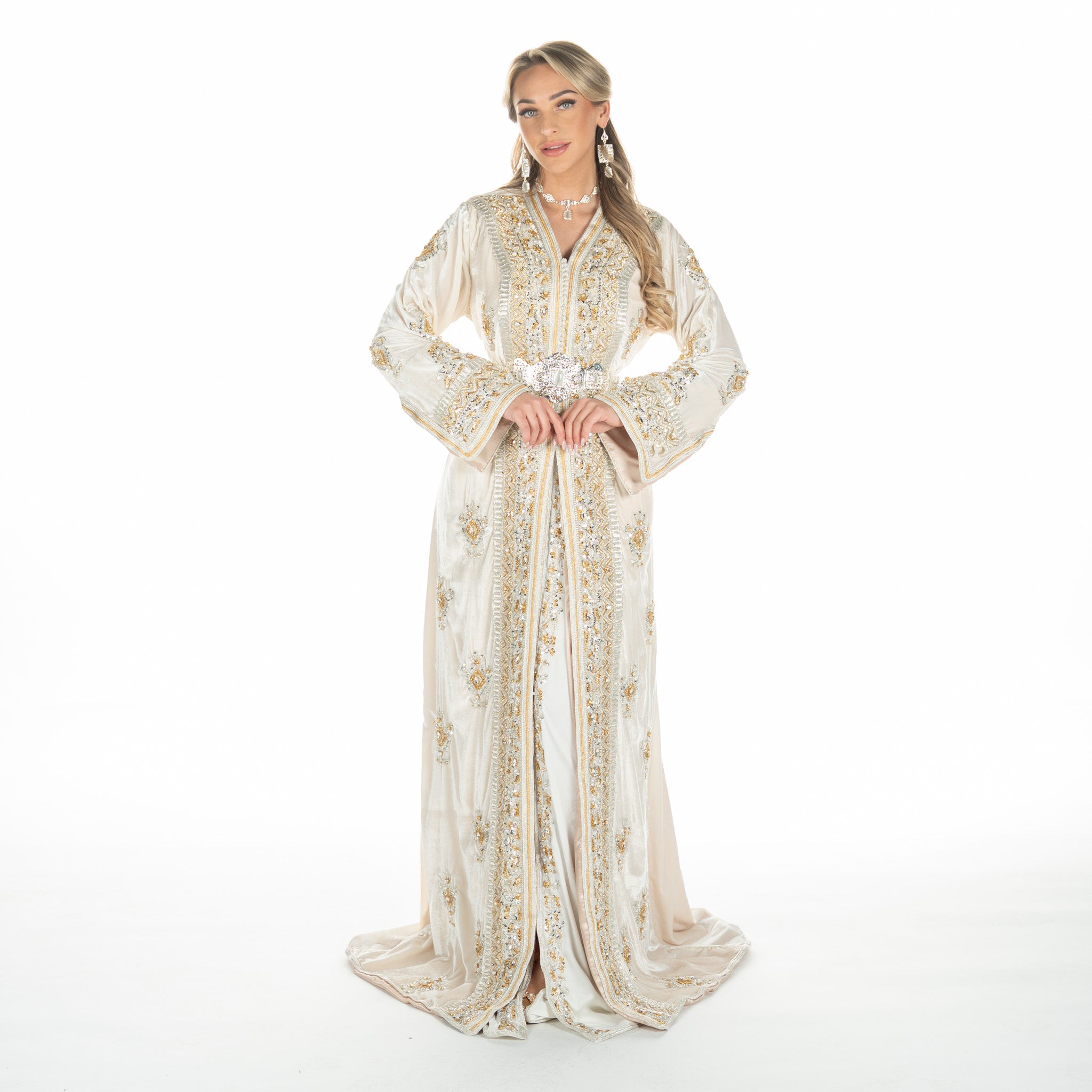 Exclusieve Caftan Aleena Brokenwhite