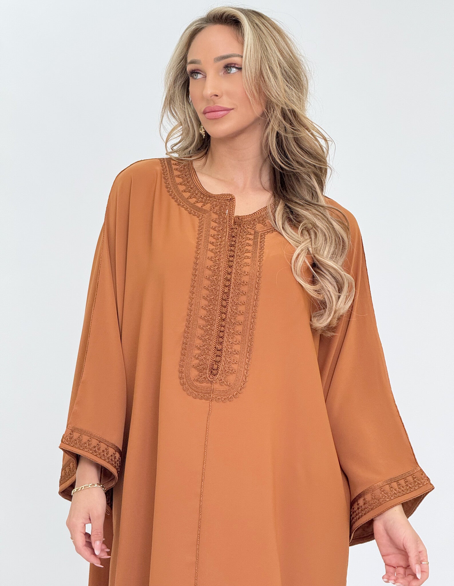Caftan Nora Coffee Brown