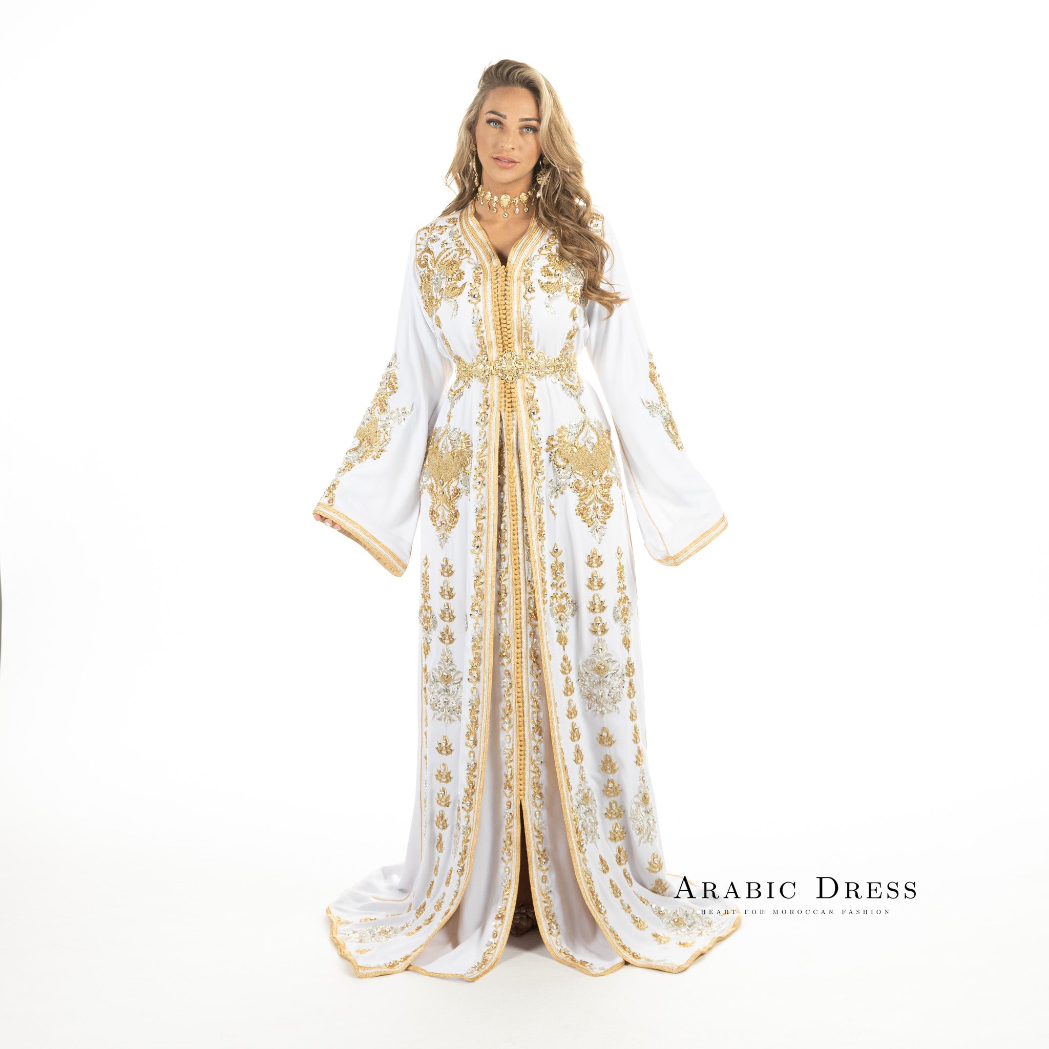 Caftan Nour White/SIlver