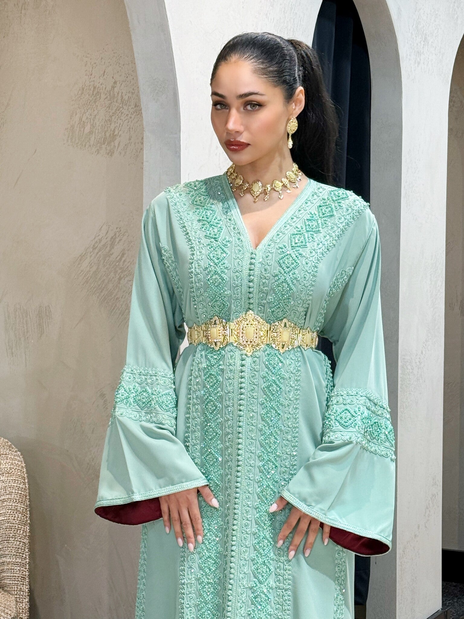 Caftan Silia DarkseaGreen