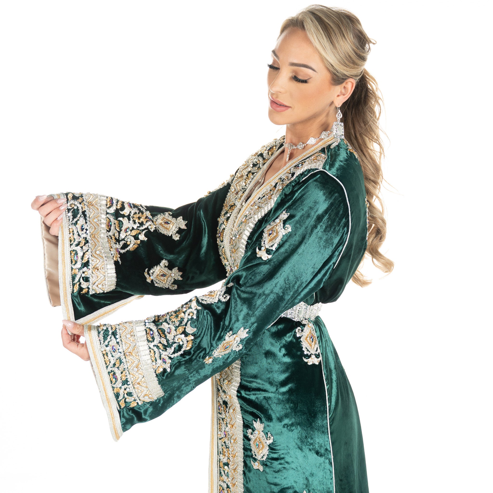 Exclusieve Caftan Aleena Darkgreen