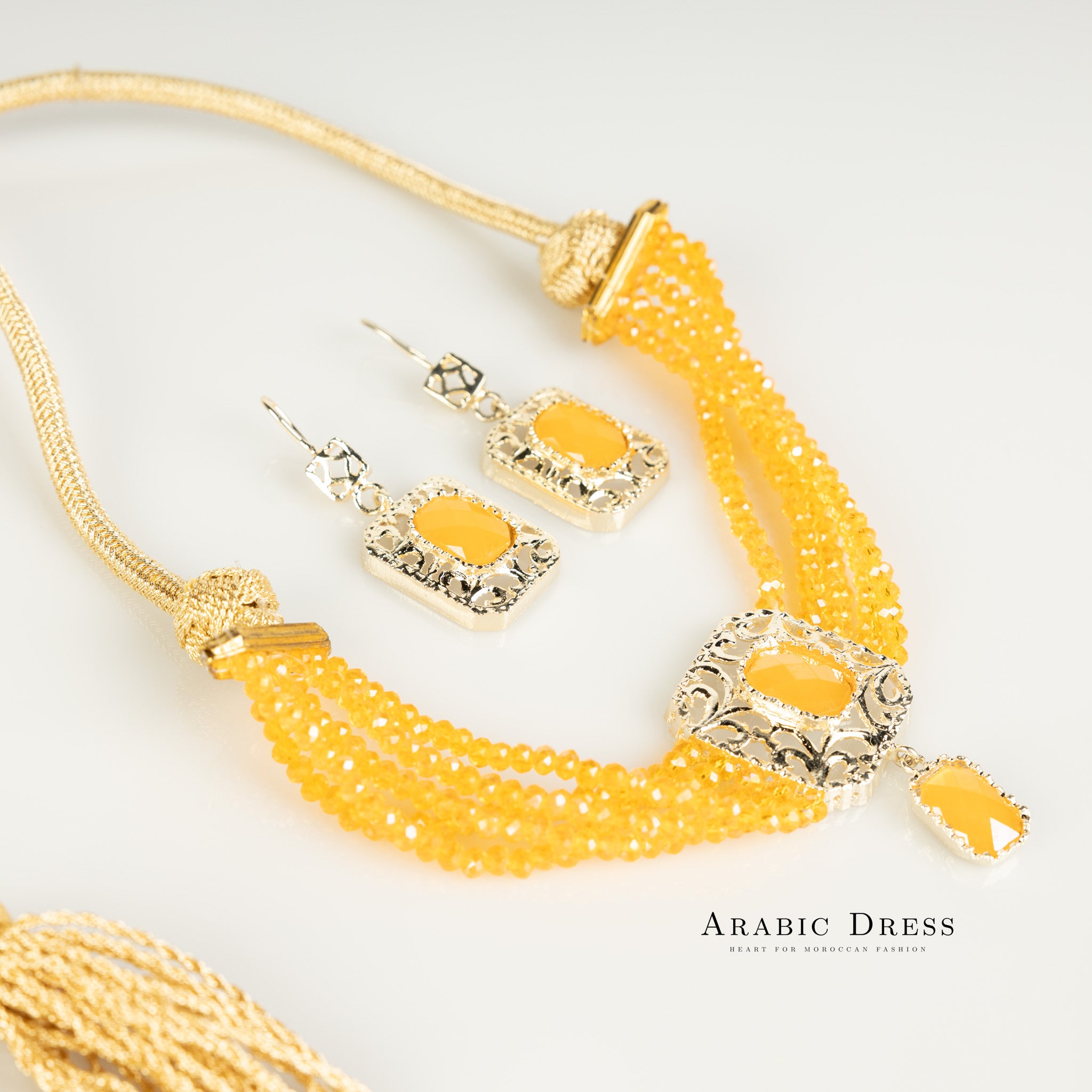 Orange Nifa necklace set