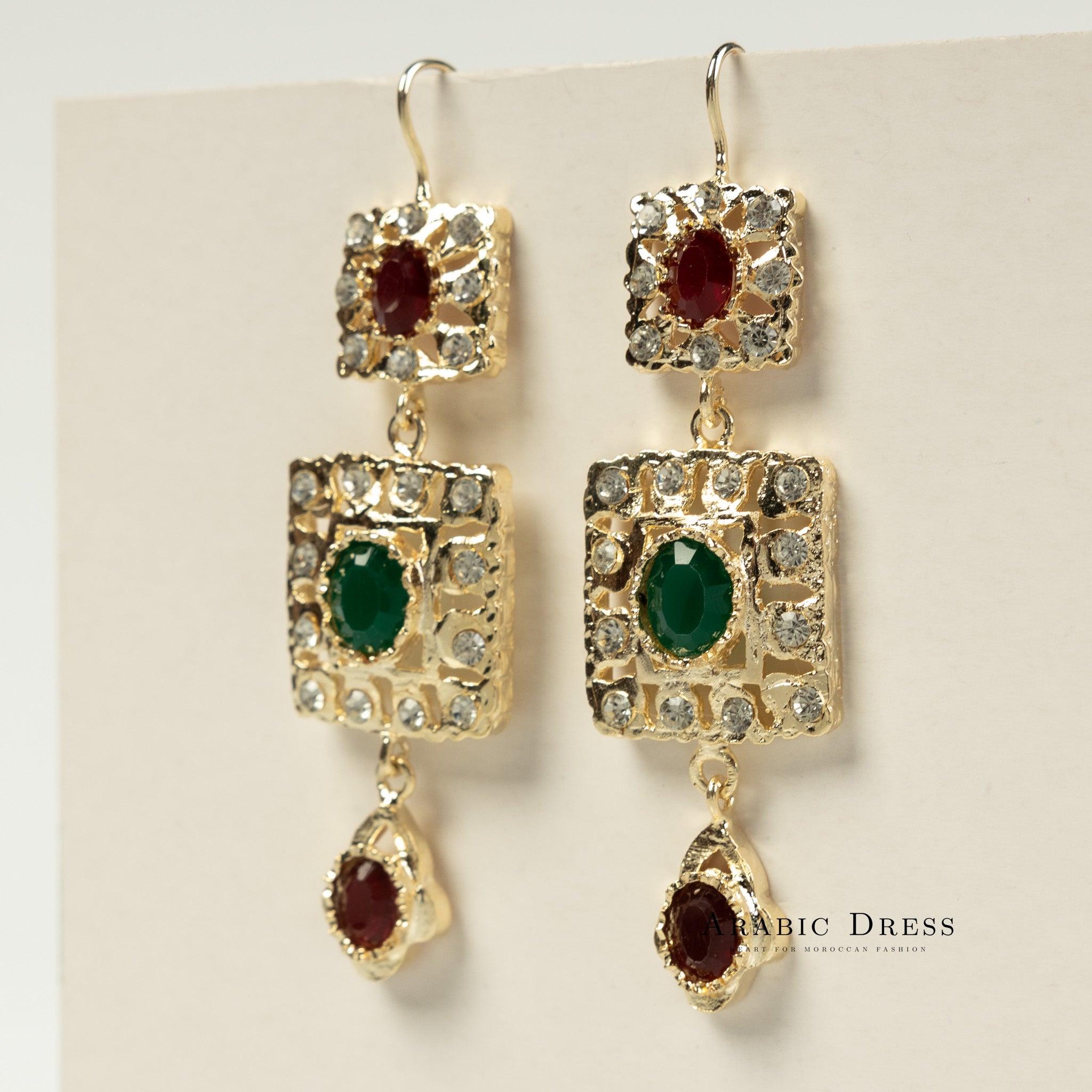 Green/red Nifa necklace set