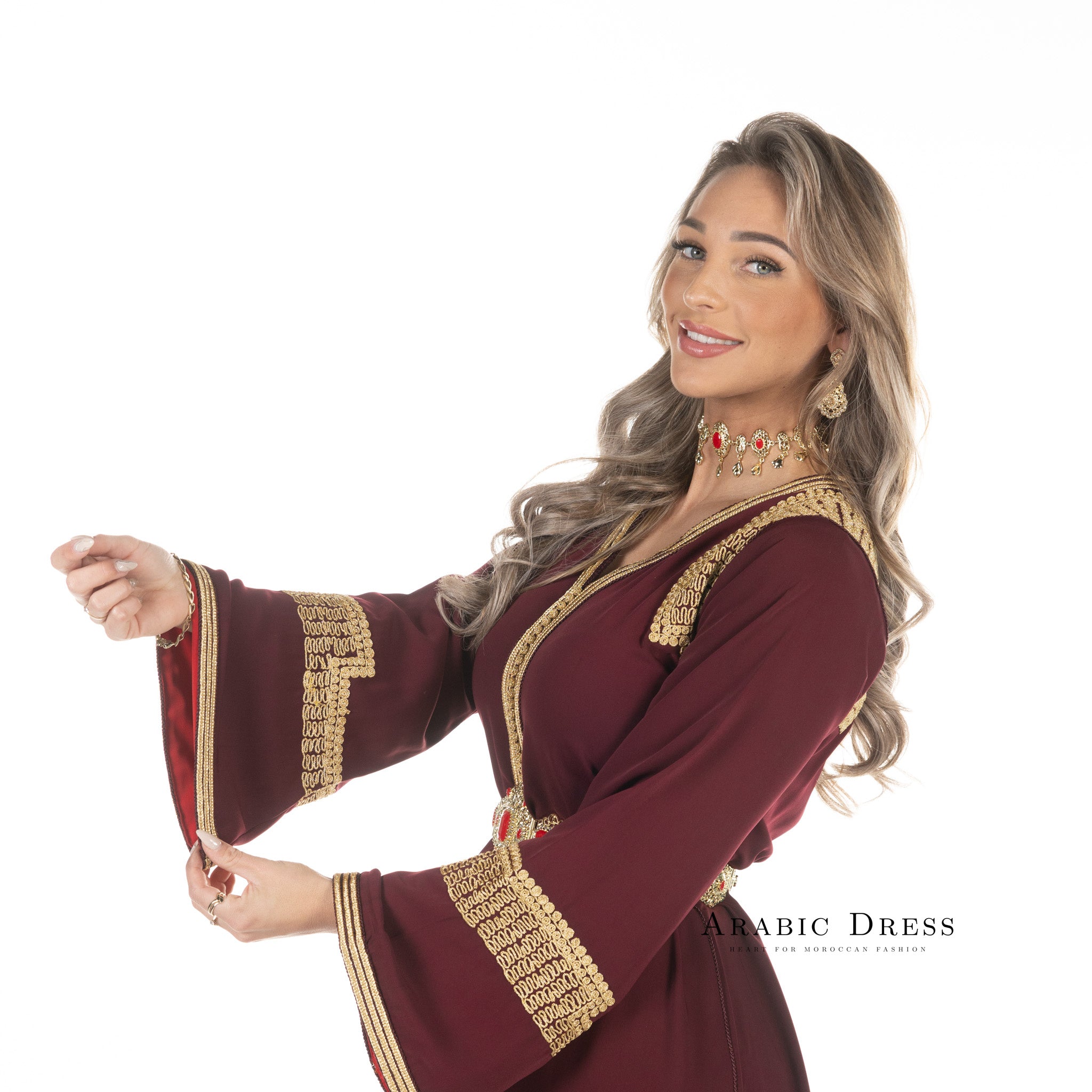 Caftan Hafsa Pomegrante