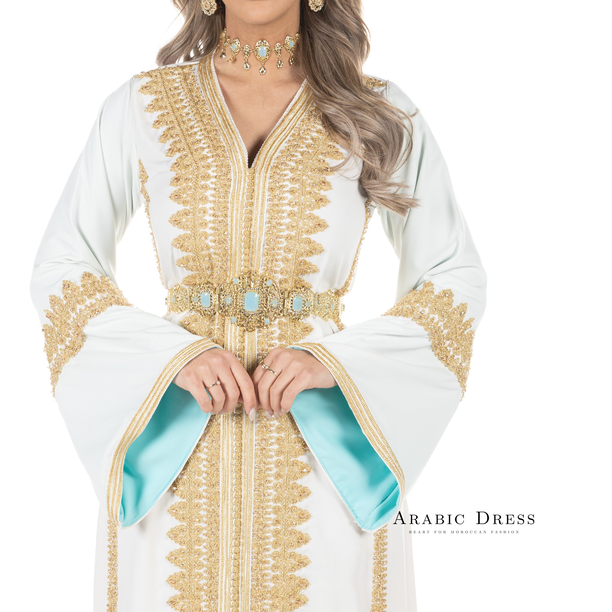 Caftan Manar  Brokenwhite