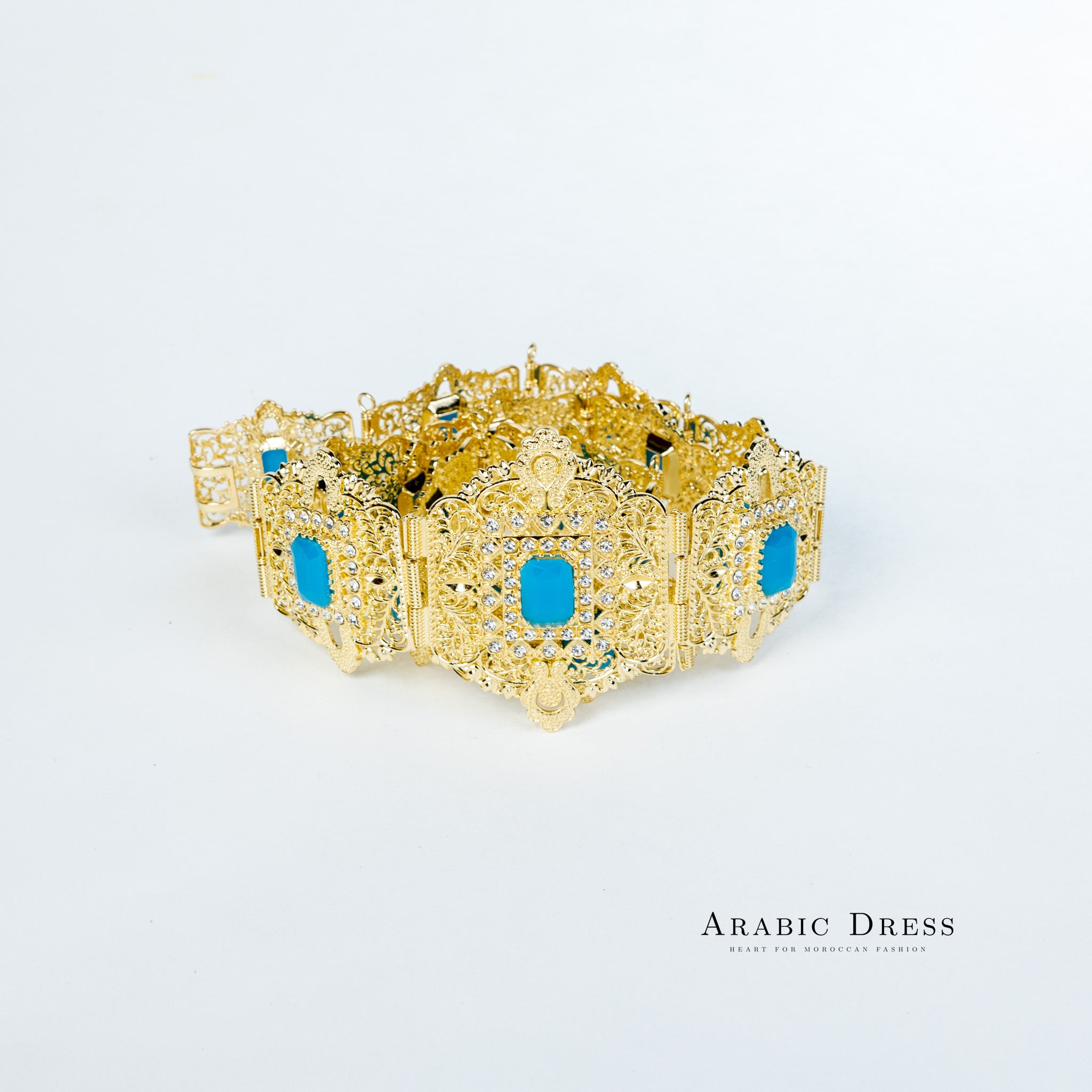 Mihi Gold/Aquablue Belt