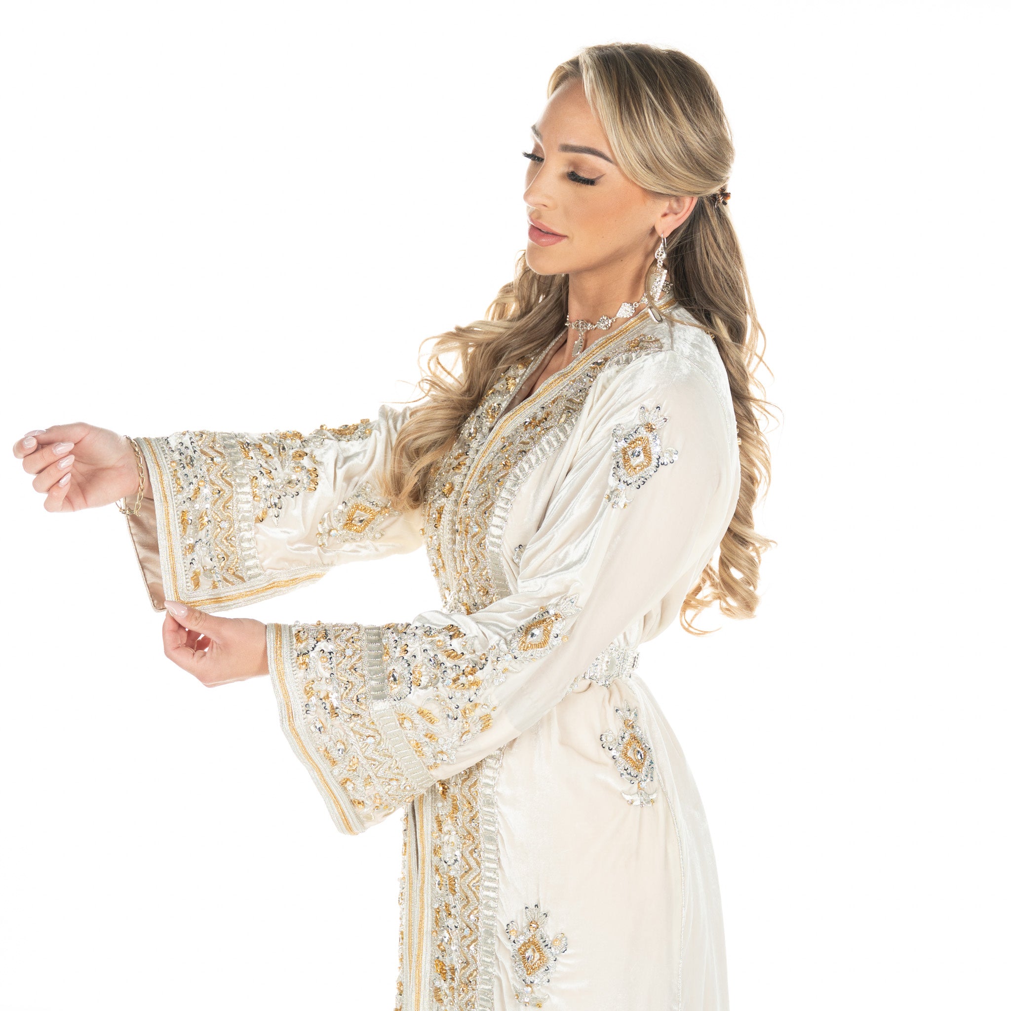 Exclusieve Caftan Aleena Brokenwhite