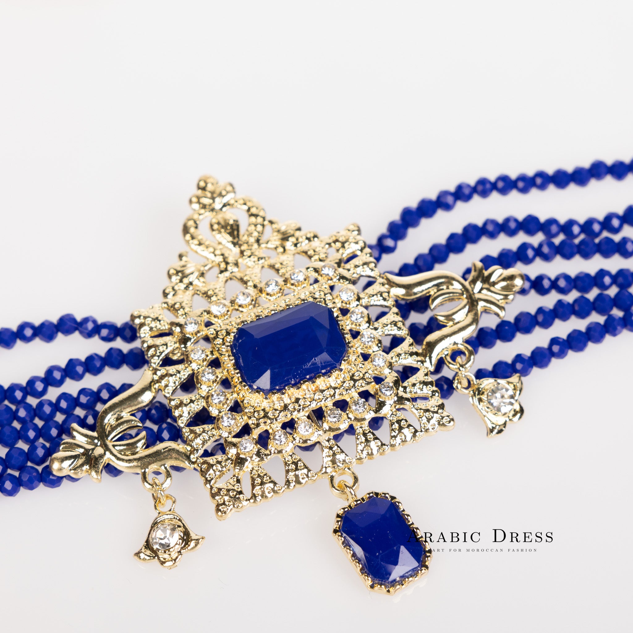 Royal blue Youra Necklace set