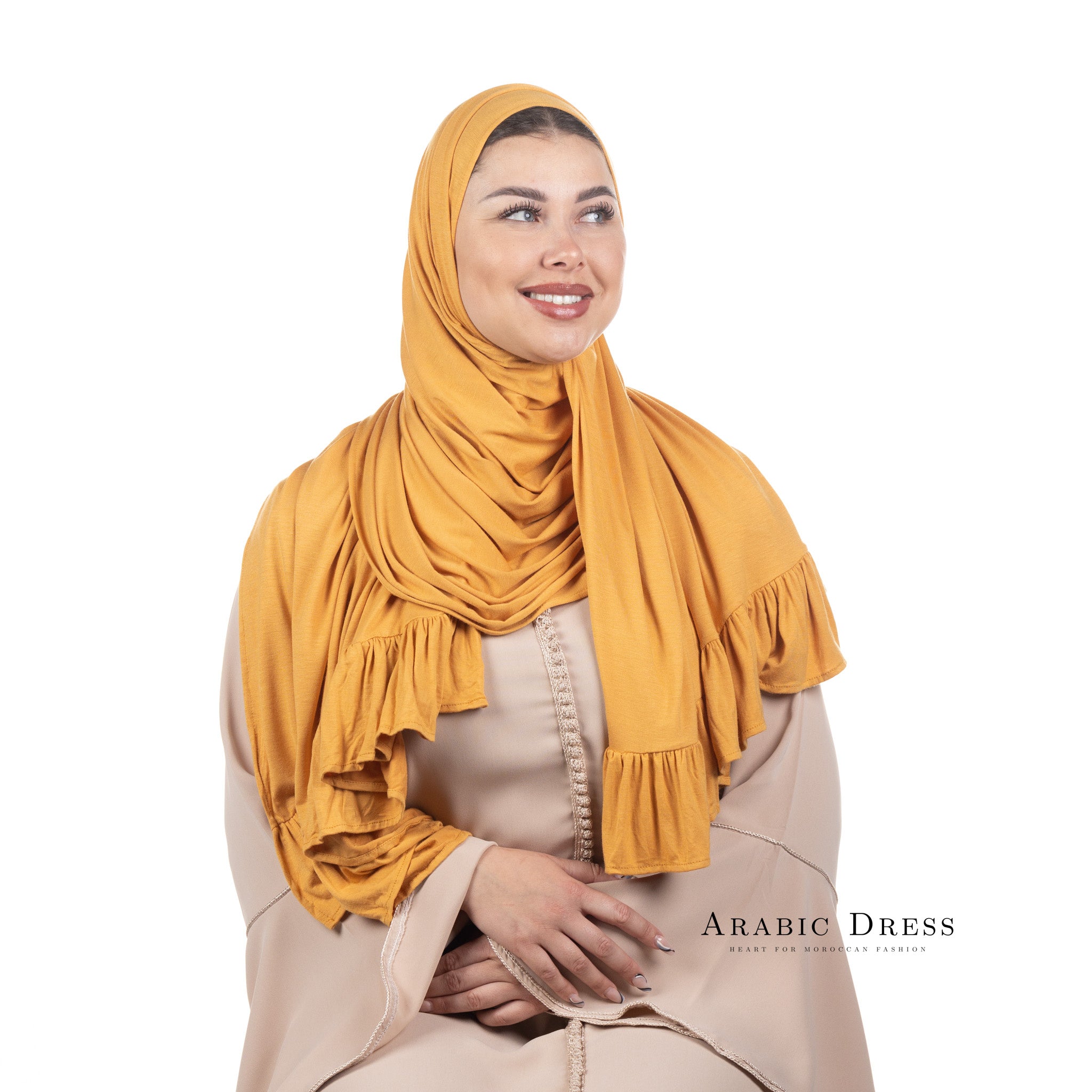 Jersey Hijab Luna Sepia Yellow