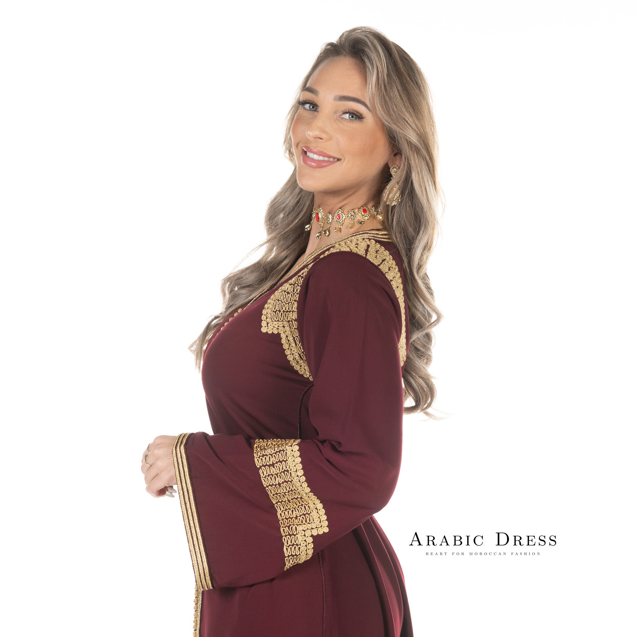 Caftan Hafsa Pomegrante