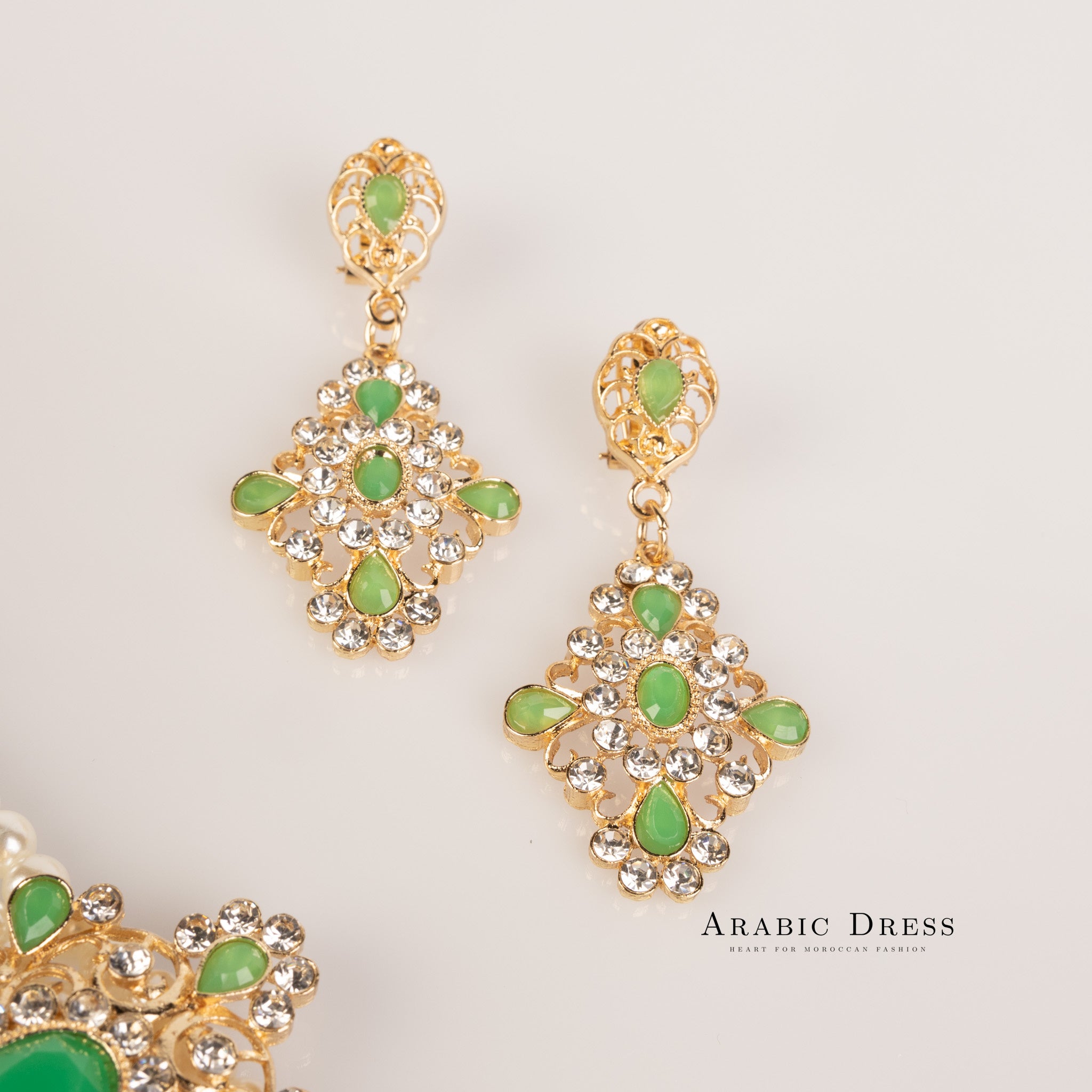 pearl mint  Necklace set muni