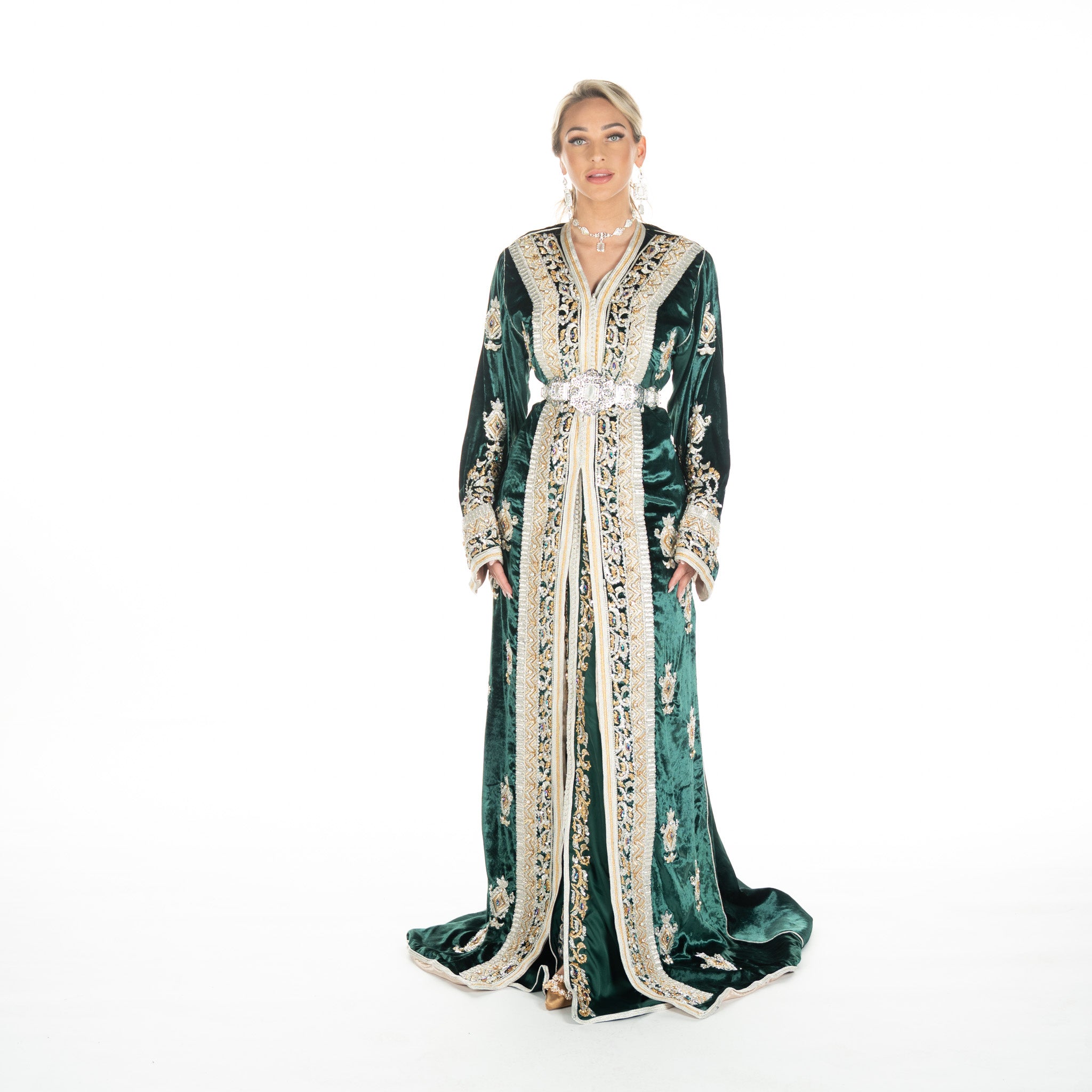 Exclusieve Caftan Aleena Darkgreen
