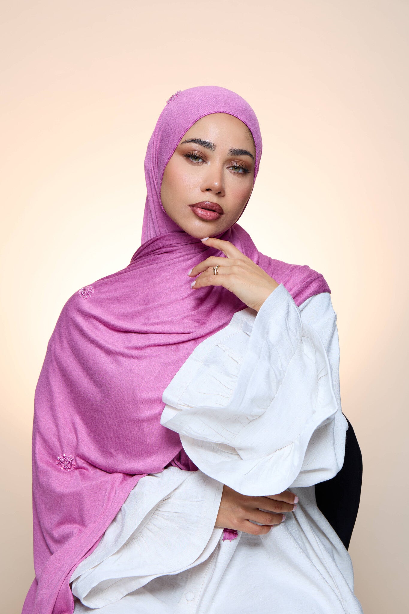 Jersey Hijab Zaya Ultra Pink