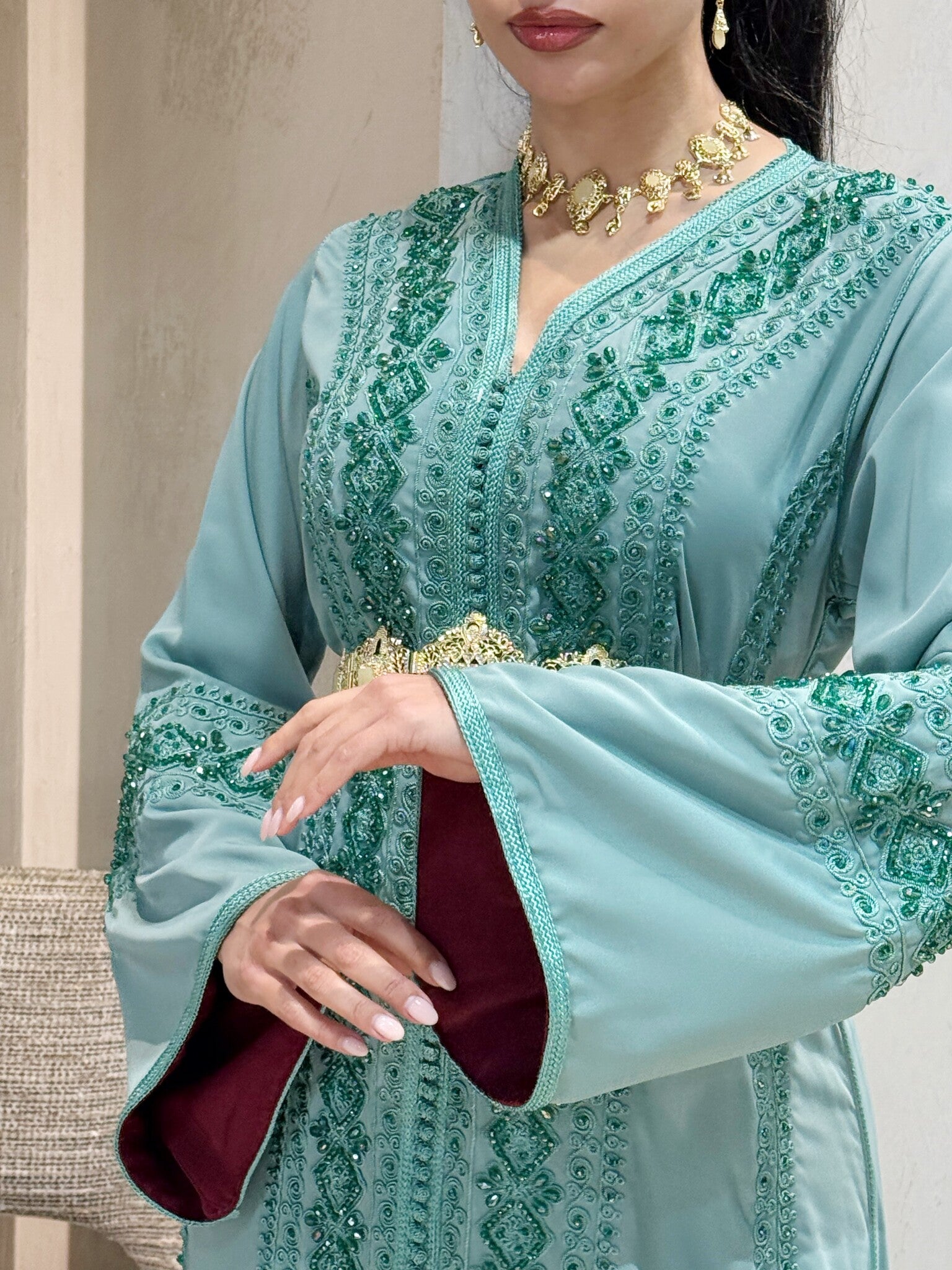 Caftan Silia Mintgreen