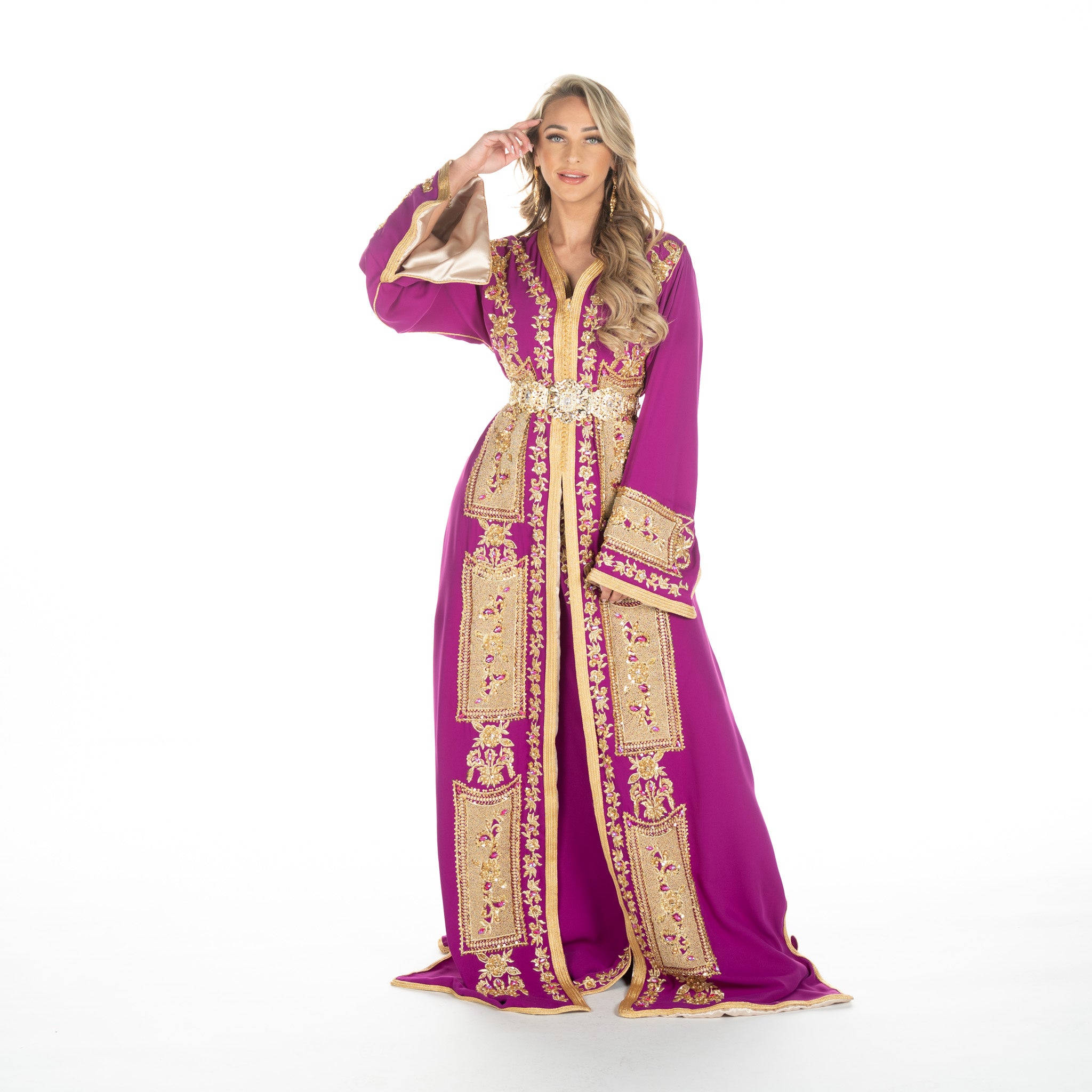 Exclusieve Caftan Levi  Magenta