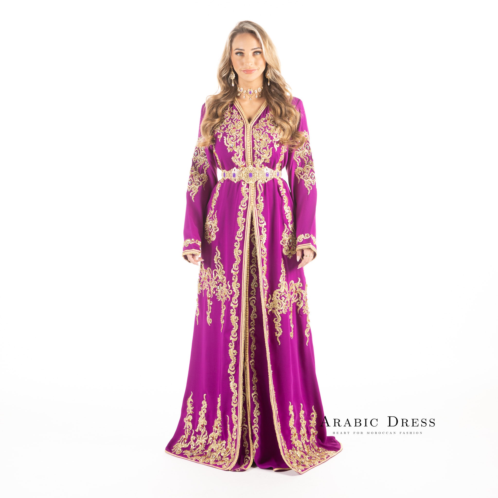 Caftan razane magenta