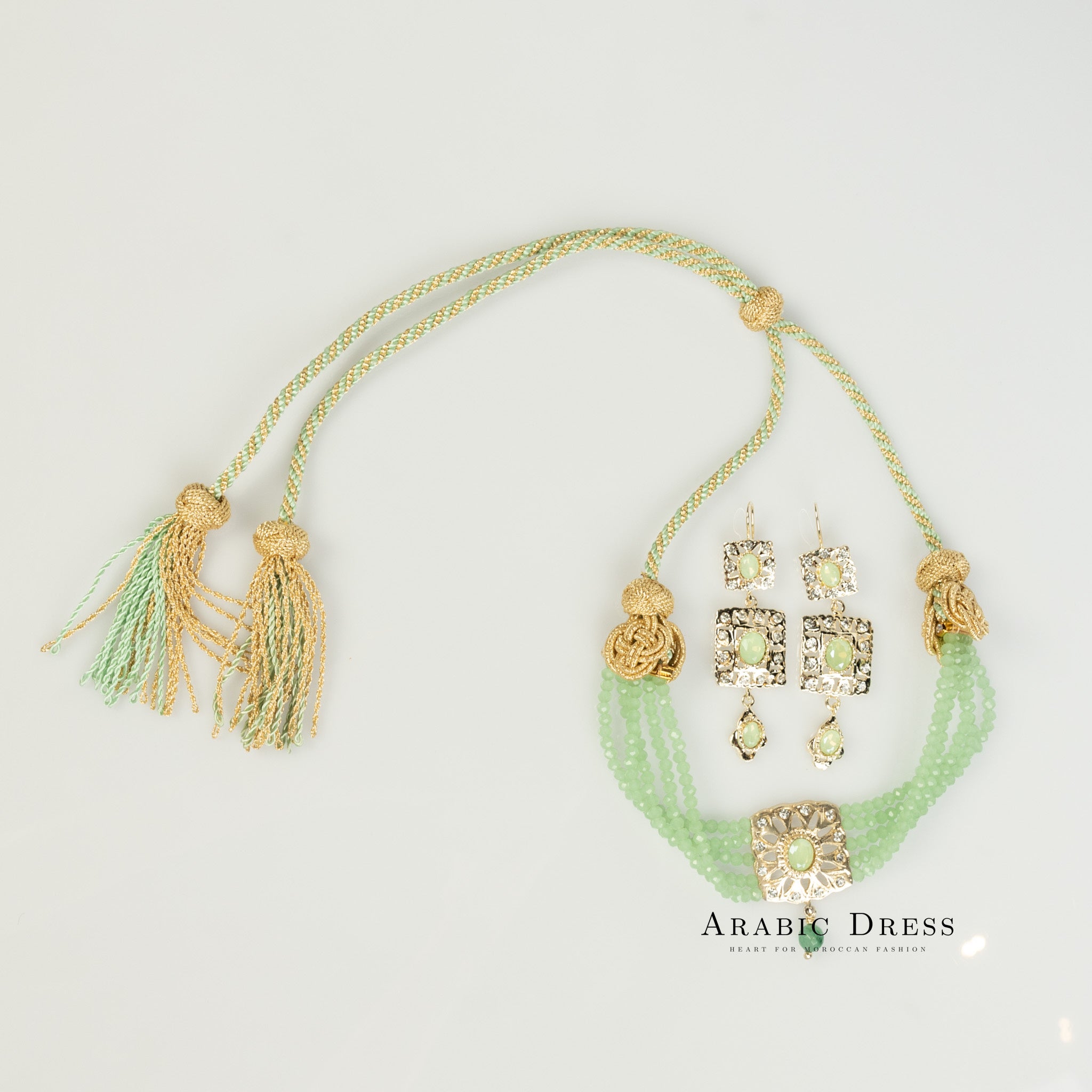Mint  Green Nifa necklace set