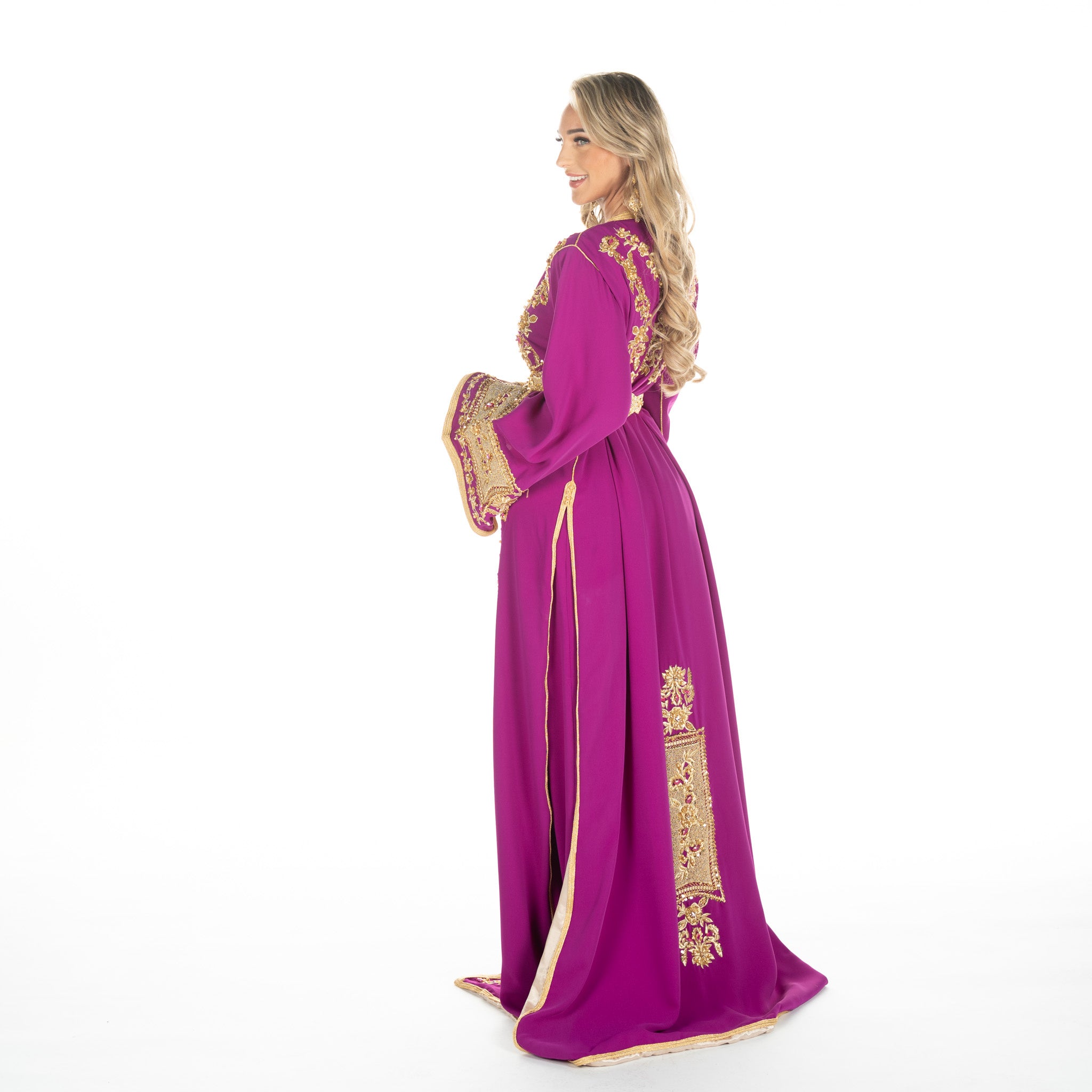 Exclusieve Caftan Levi  Magenta