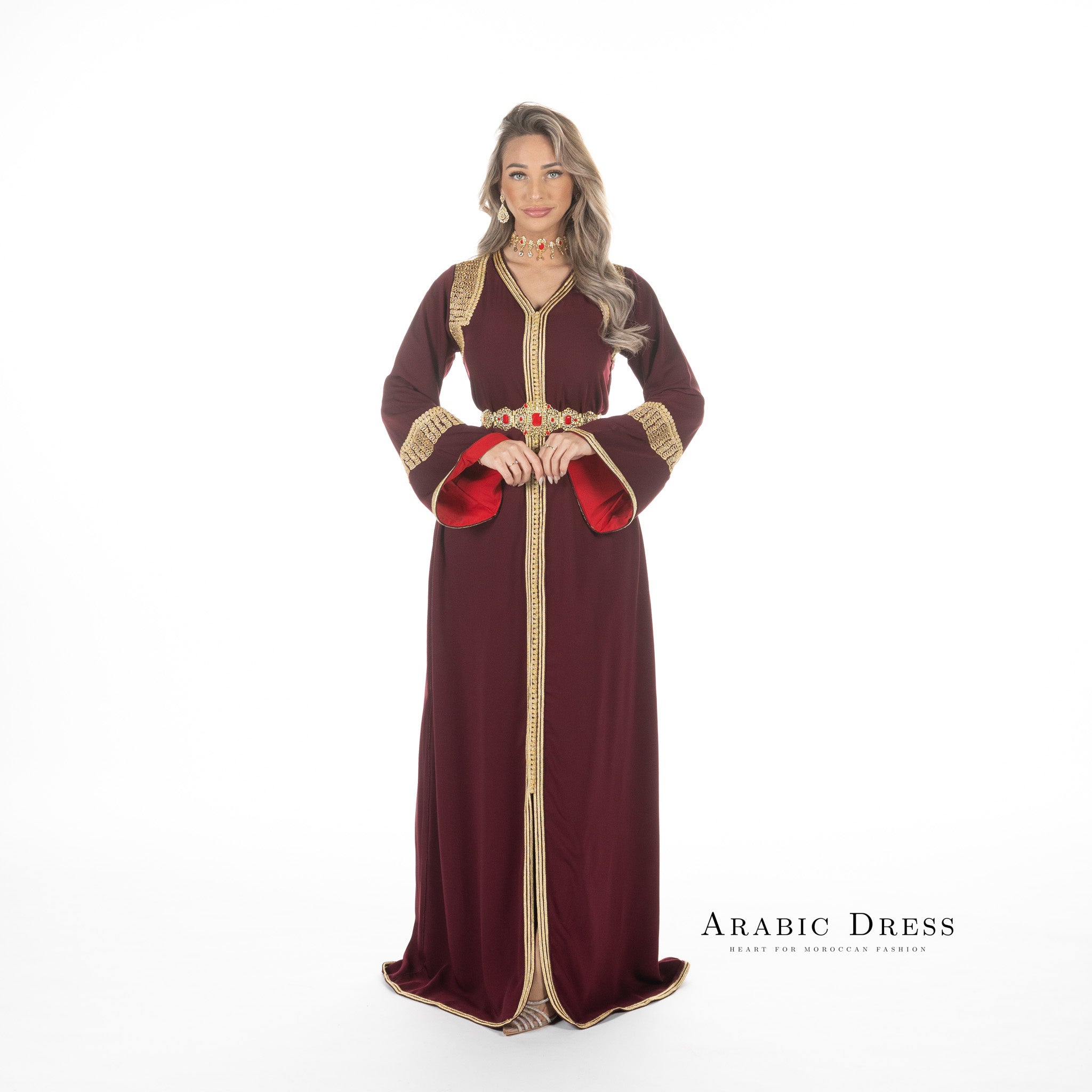 Caftan Hafsa Pomegrante